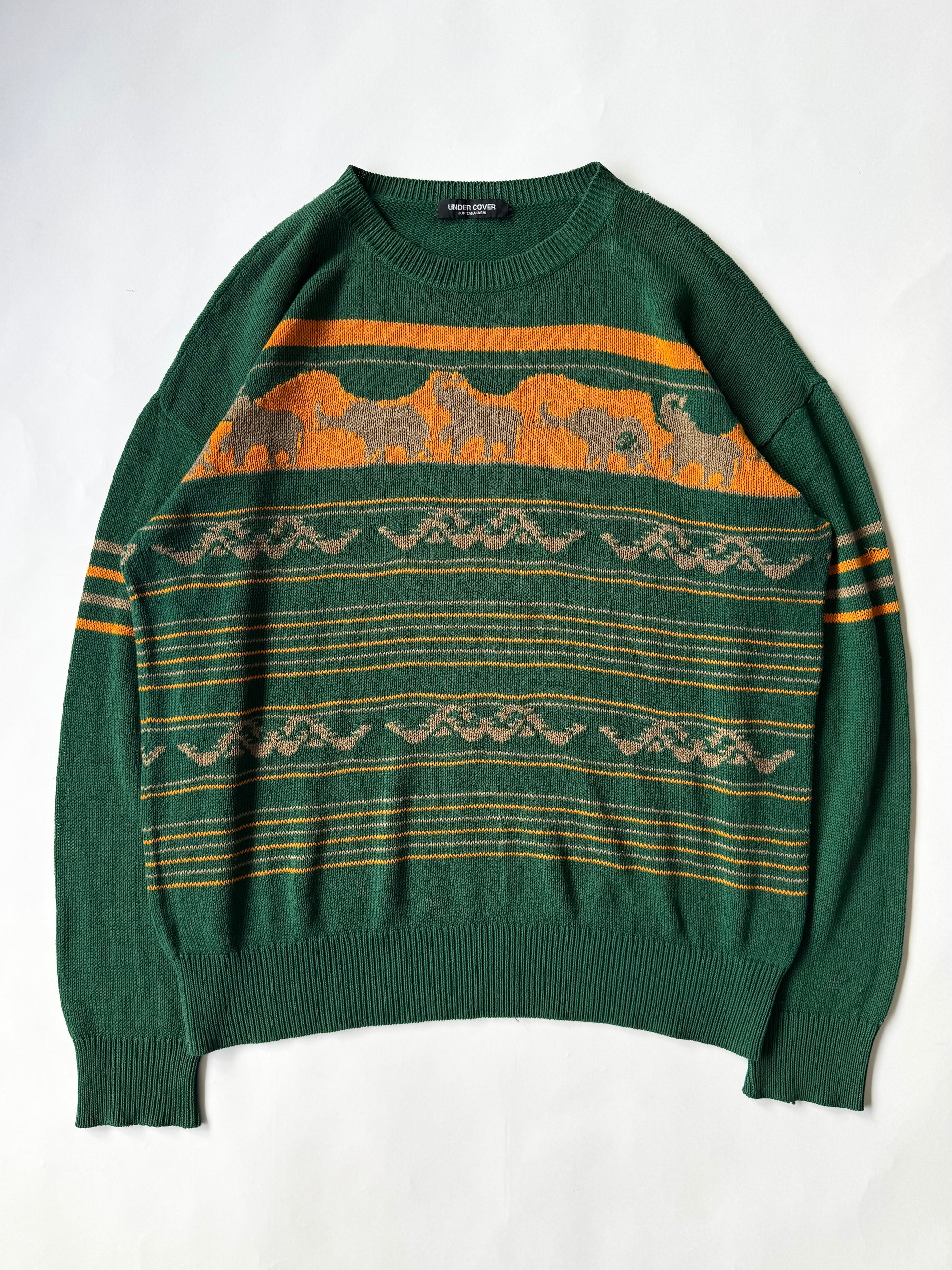 Undercover SS97 “Elephant” Intarsia Knit
