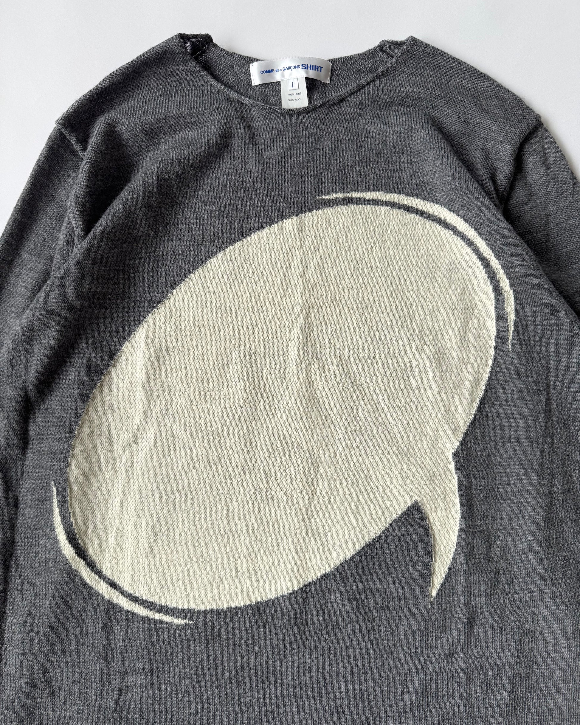 CDG SHIRT "Speech Bubble" Motif Pullover
