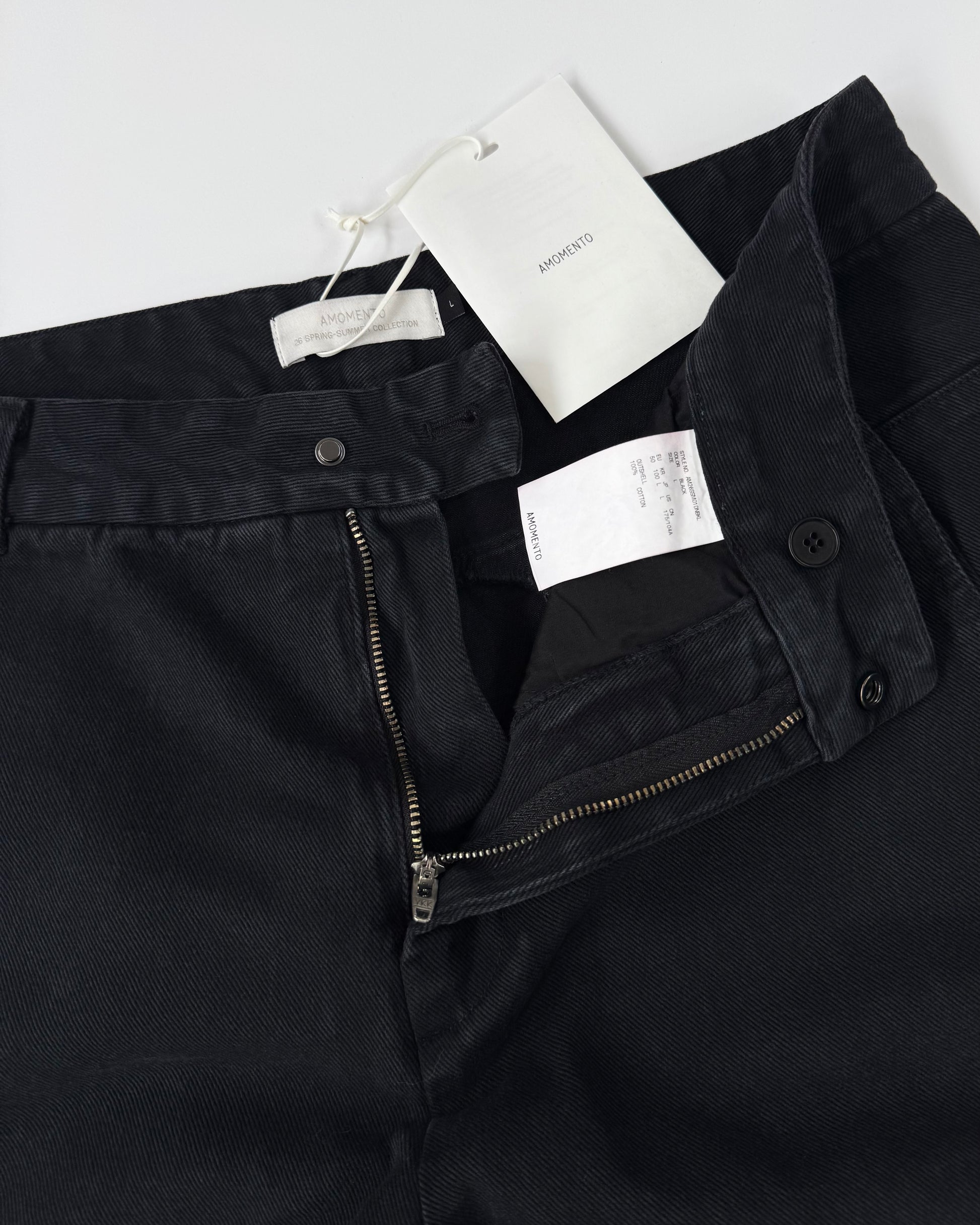 Amomento Garment Dyed Curved Seam Denim