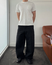 Amomento Garment Dyed Curved Seam Denim