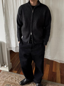 Opicloth Knitted Wool Zip-Up