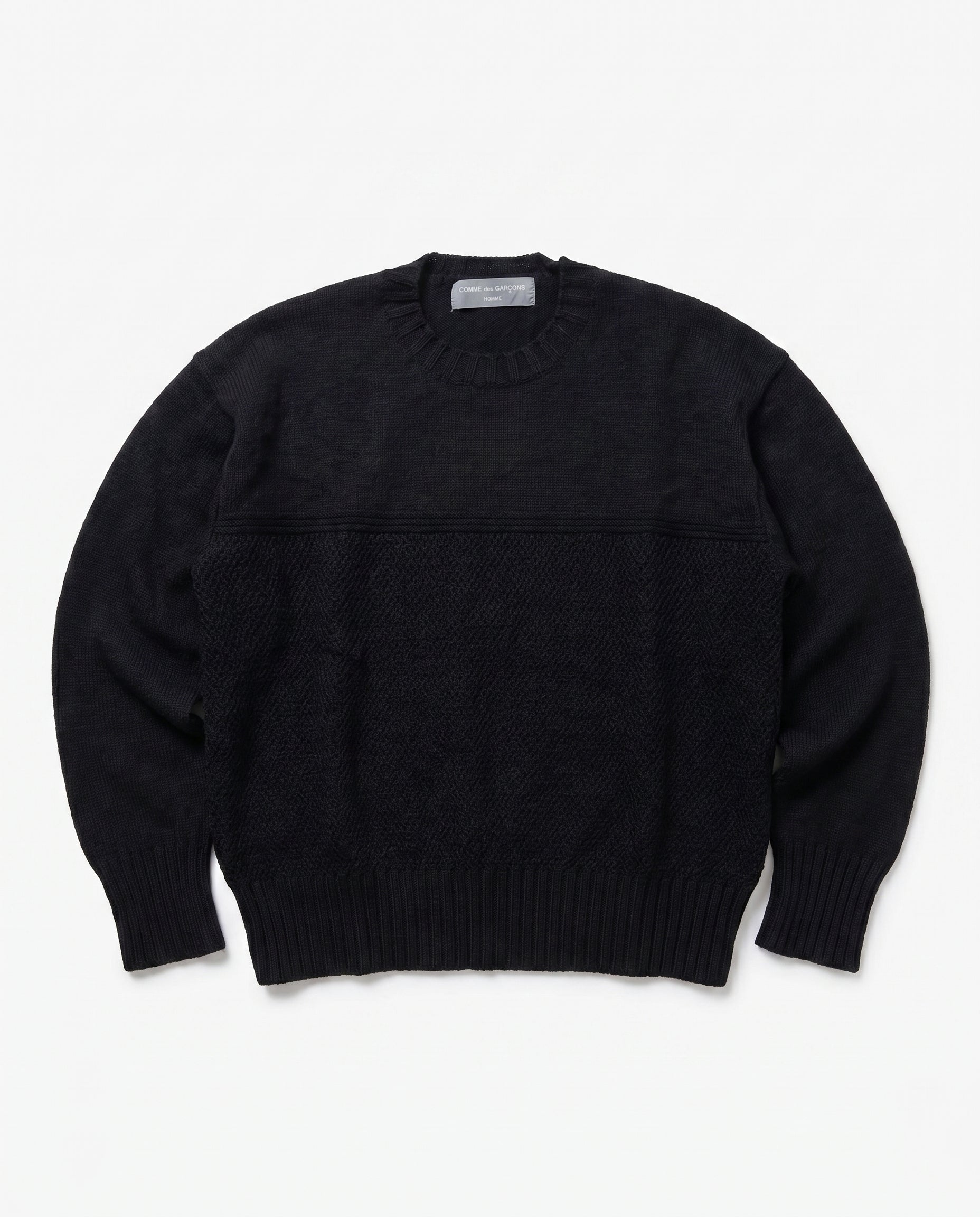 BLACK comme des garcons 11aw archive ニット Comme des Garçons Homme AD2002 Textured Crinkle Blouson – SĀN
