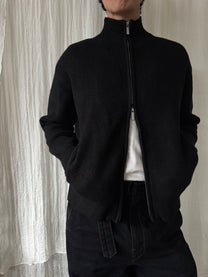 Opicloth Knitted Wool Zip-Up