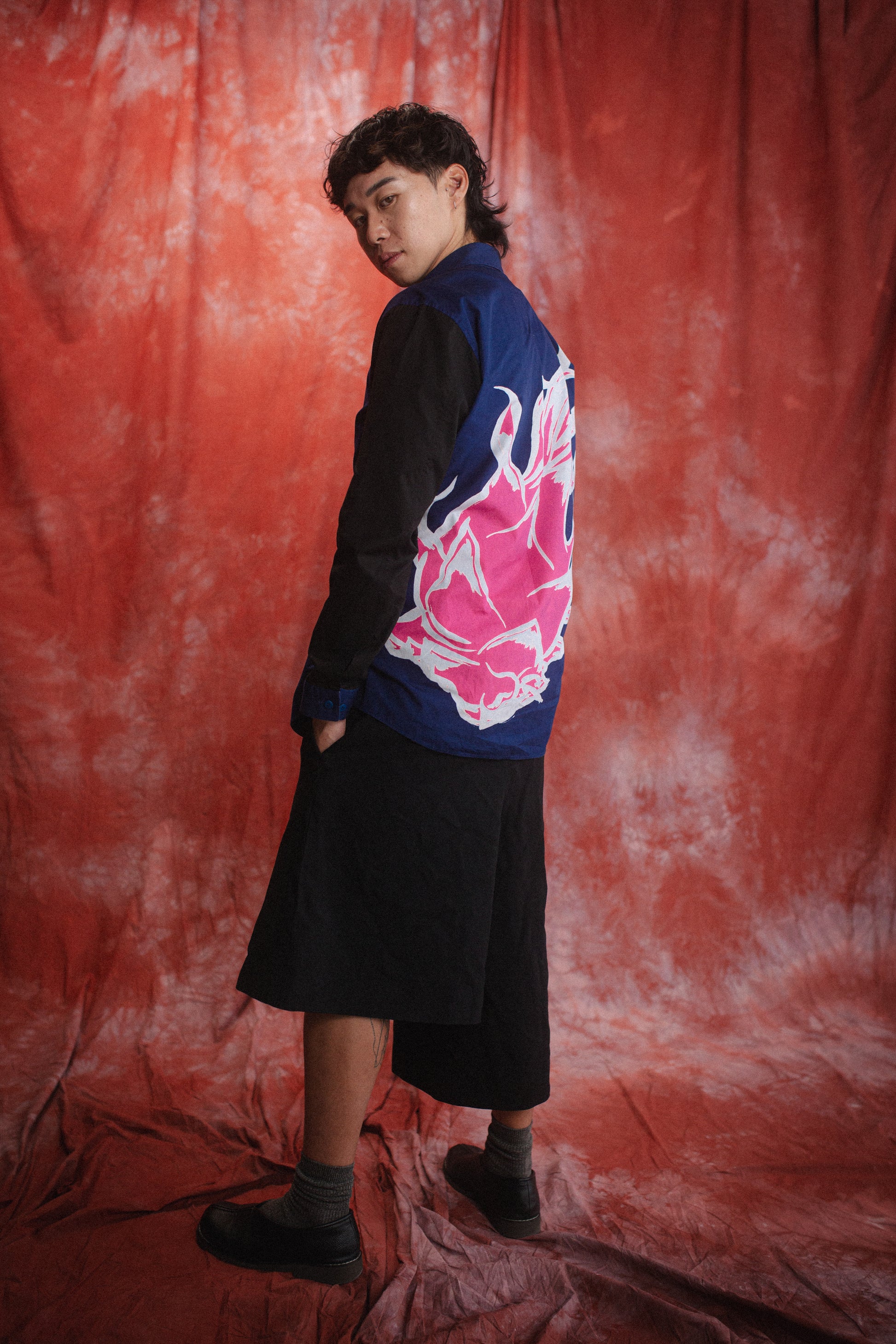 Issey Miyake Flames Rose Shirt