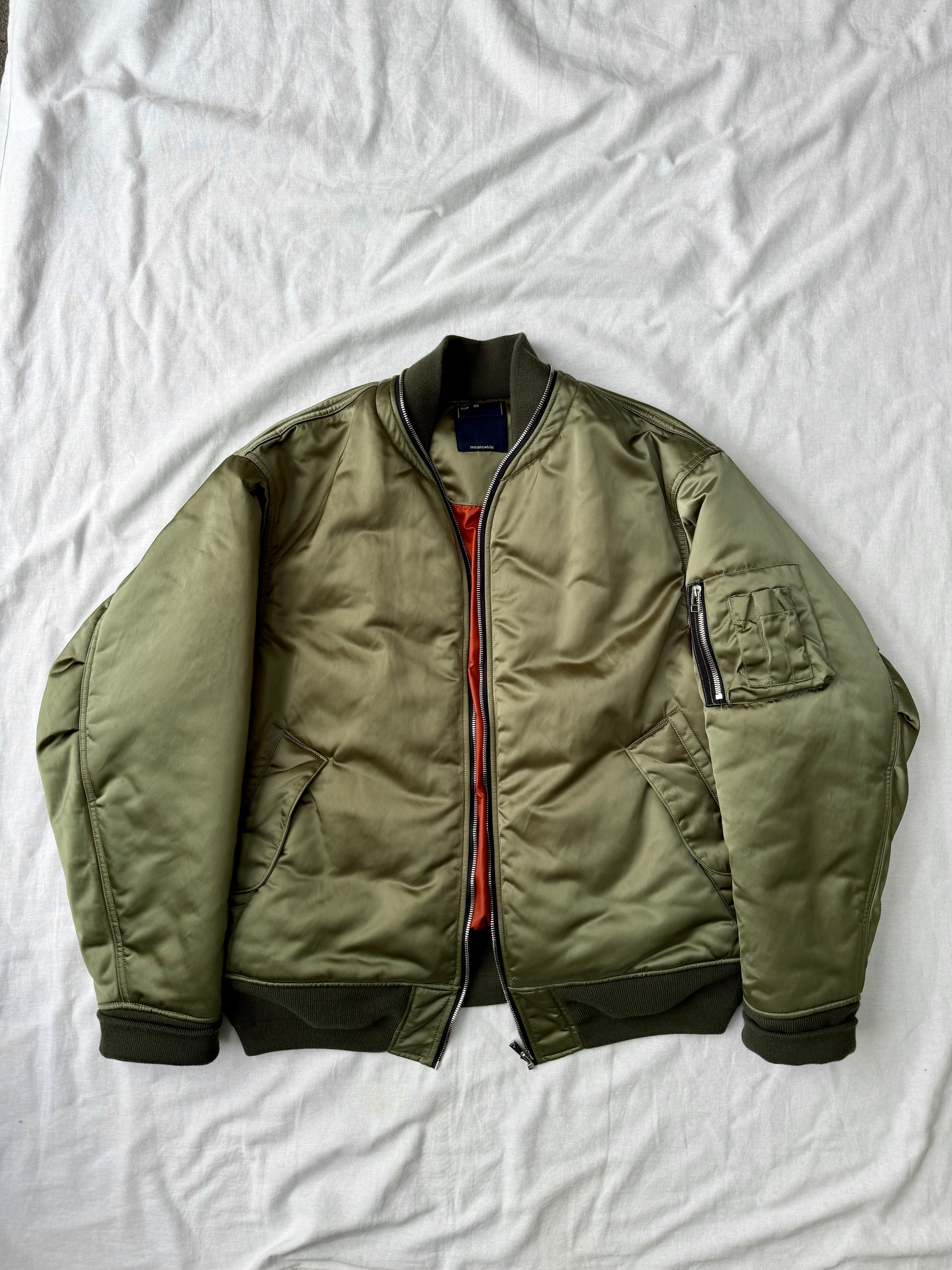Meanswhile Loop Zip MA-1 Jacket