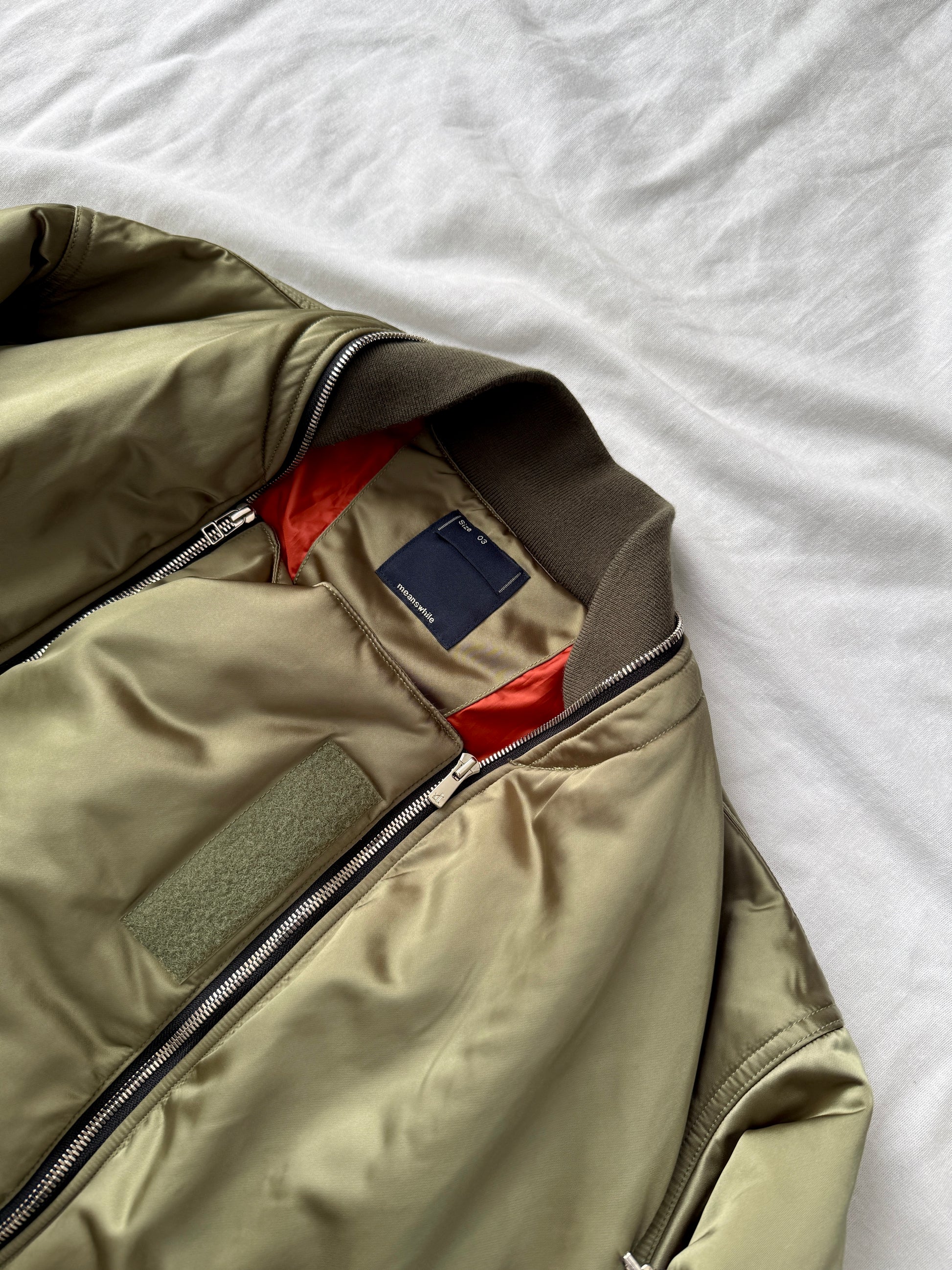Meanswhile Loop Zip MA-1 Jacket