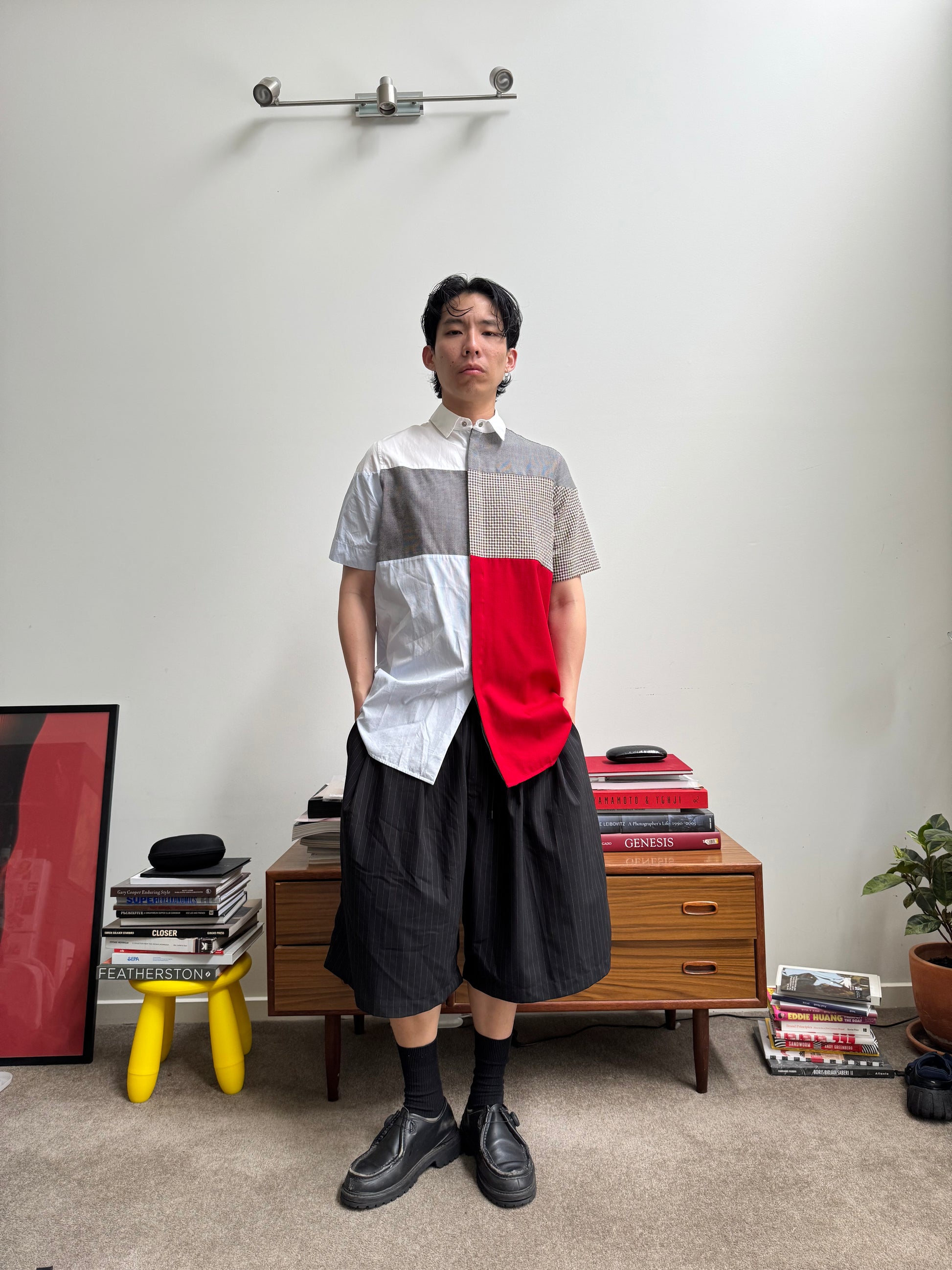 Omar Afridi Cut-and-sew Patchwork Shirt