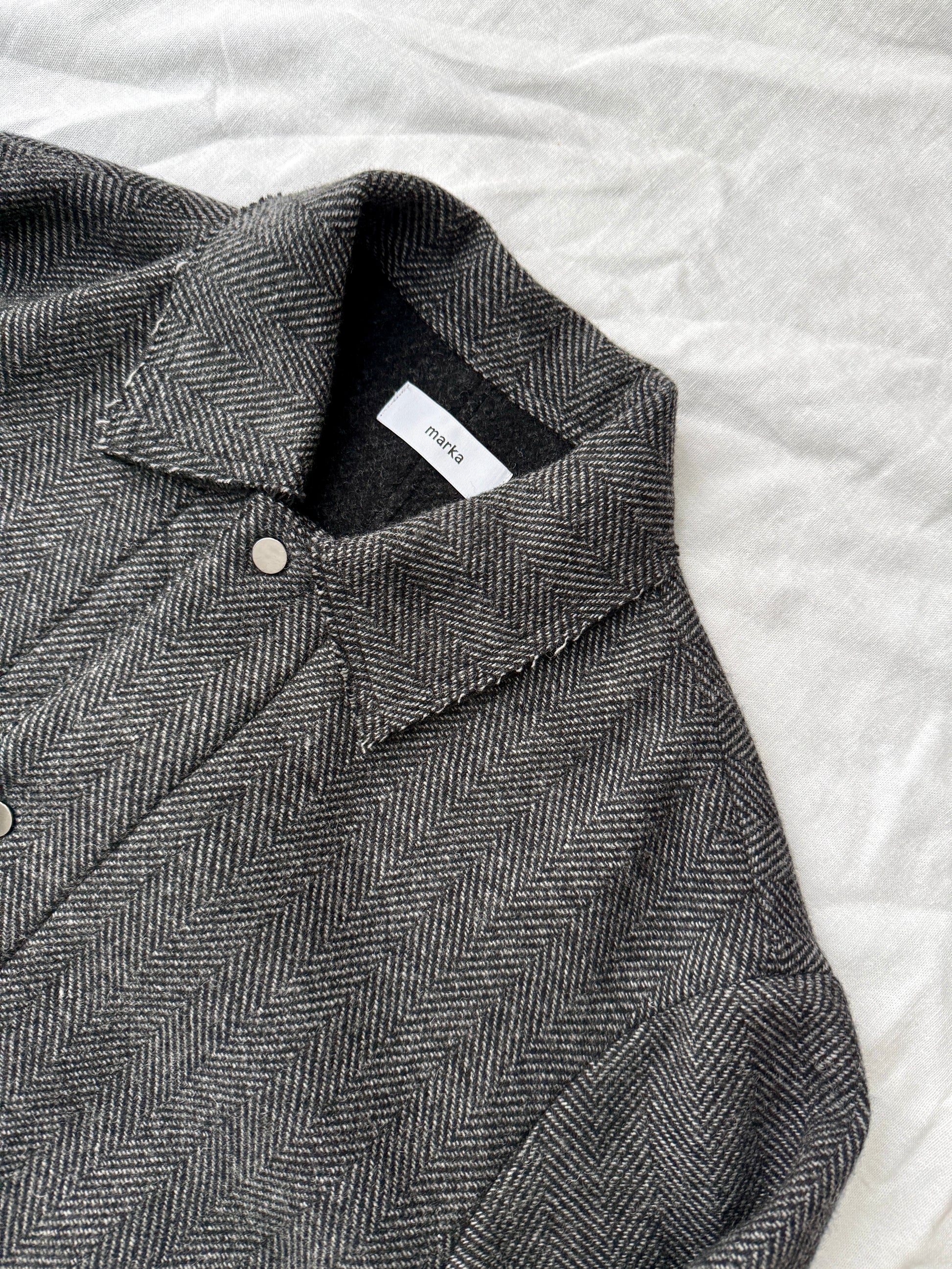 Marka Herringbone Wool Chore Coat