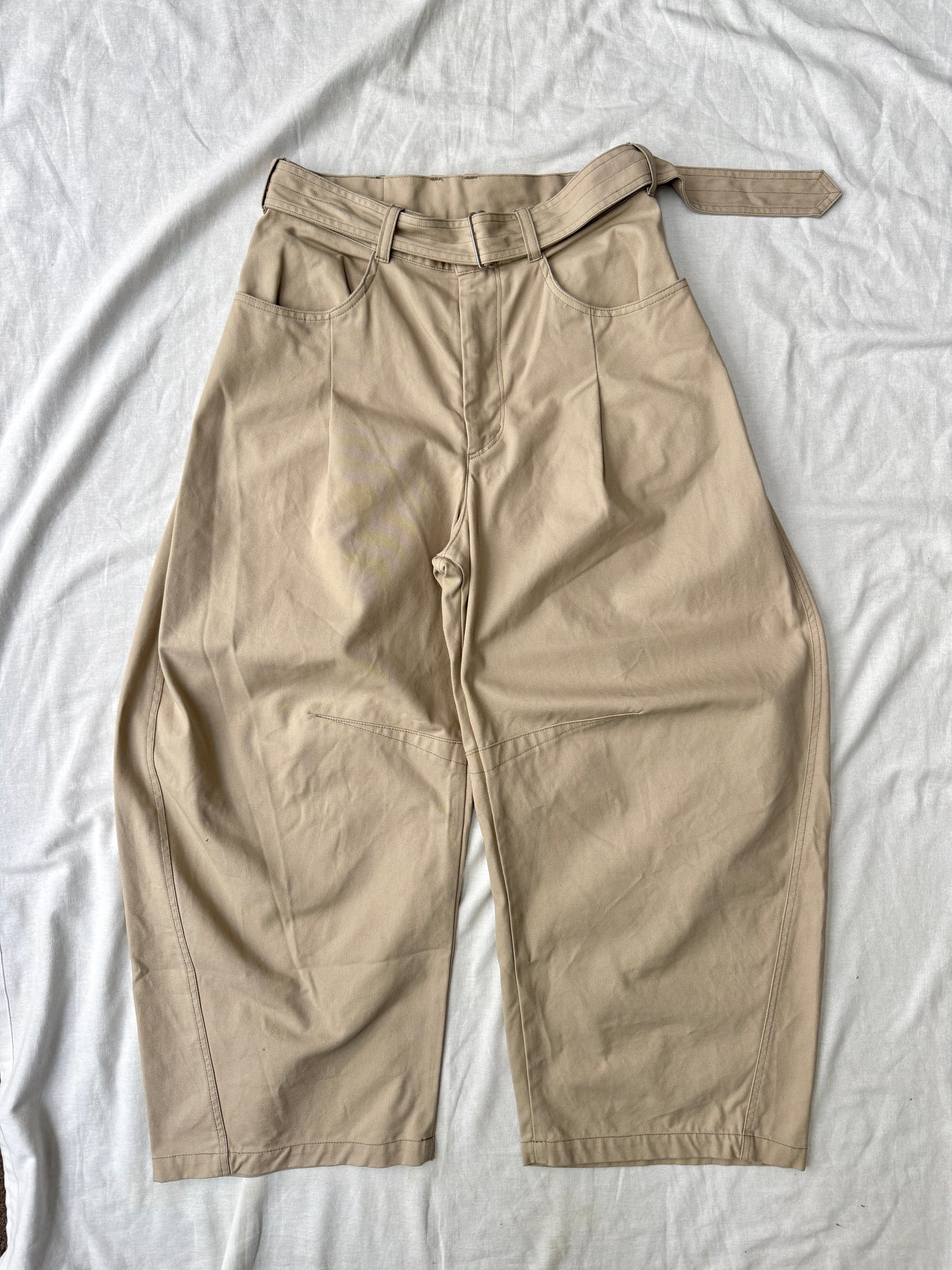 Public Tokyo Shiota J-Curved Belted Canvas Pants