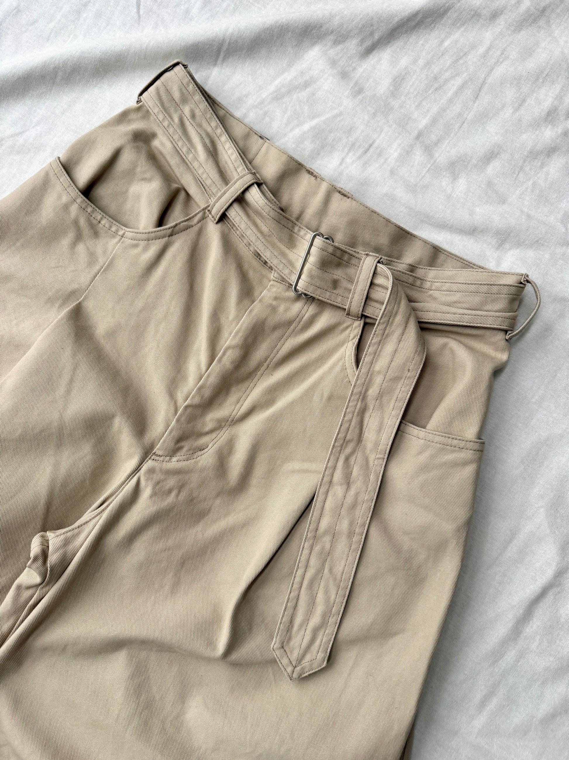 Public Tokyo Shiota J-Curved Belted Canvas Pants