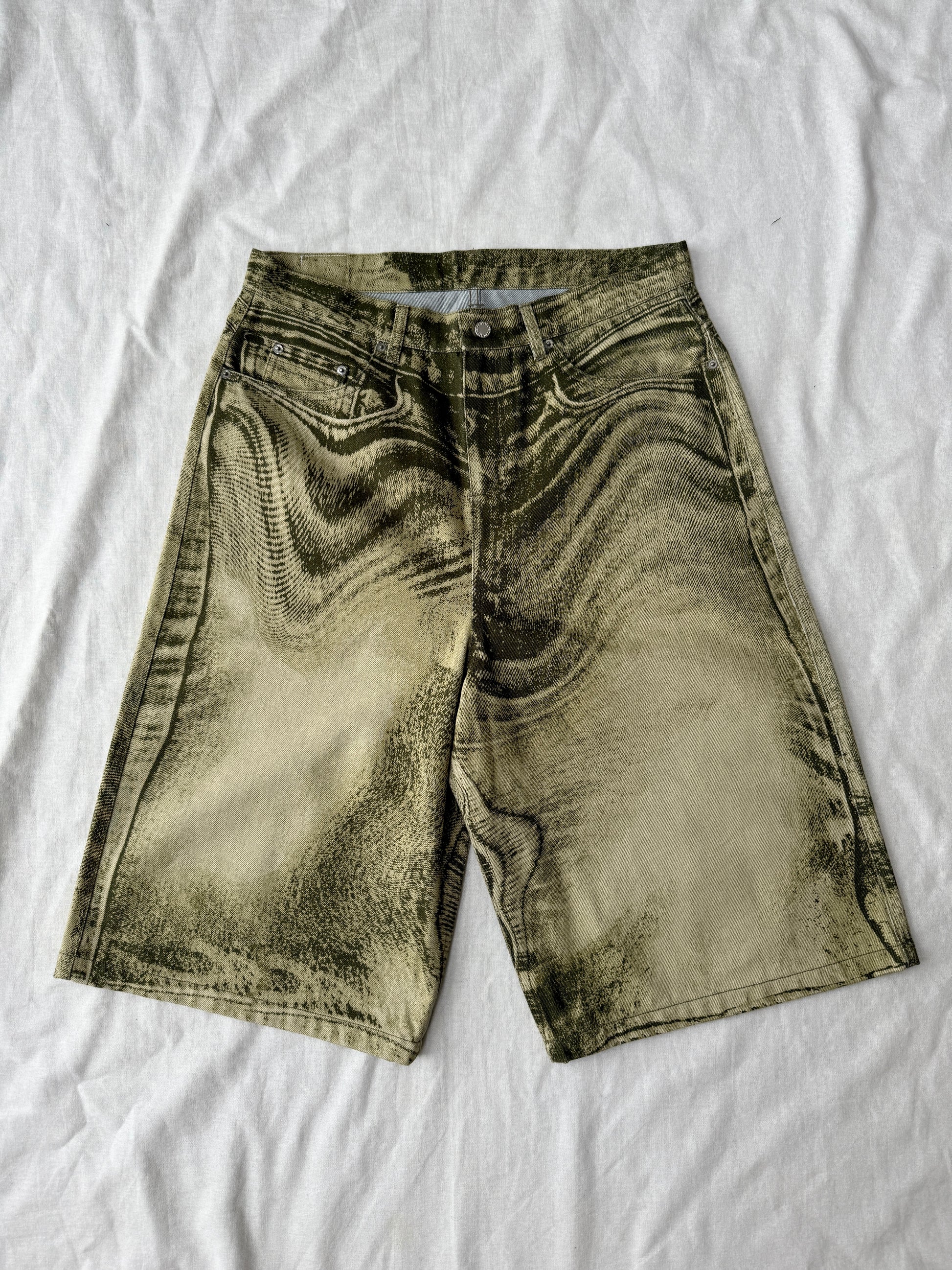 Camperlab Distorted Distressed Denim Shorts