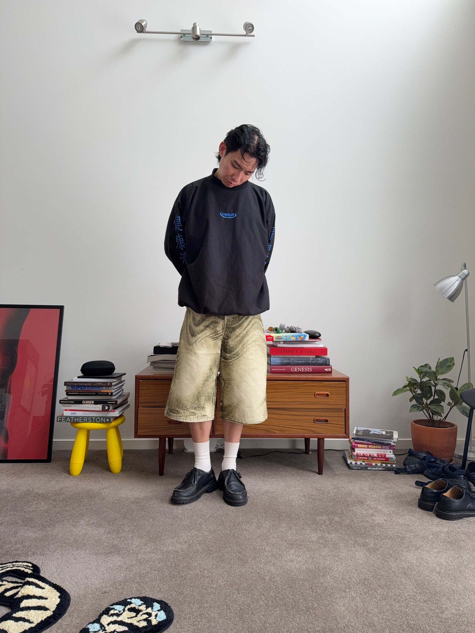 Camperlab Distorted Distressed Denim Shorts