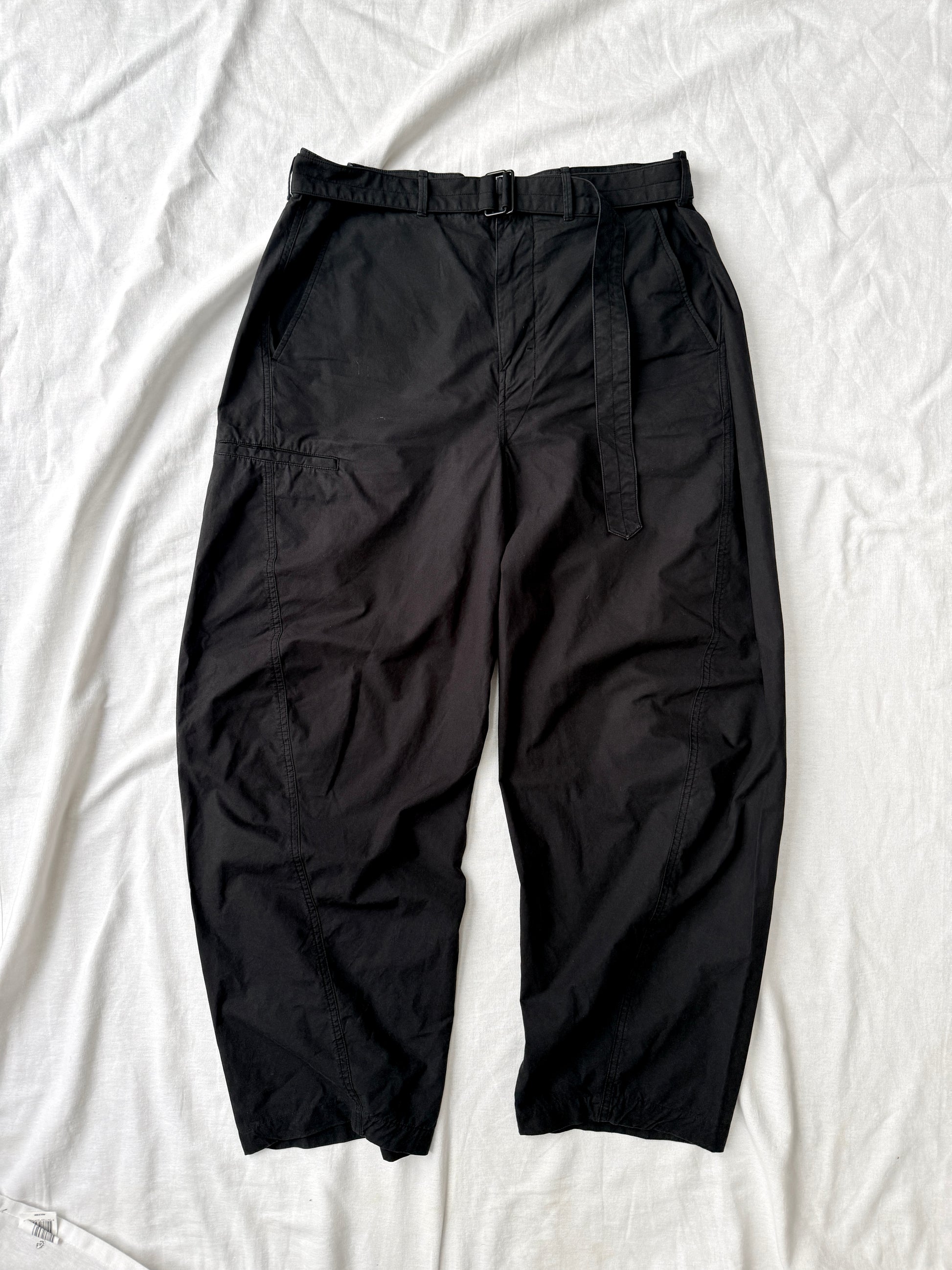 Lemaire Twisted Belted Pants - Faded Black