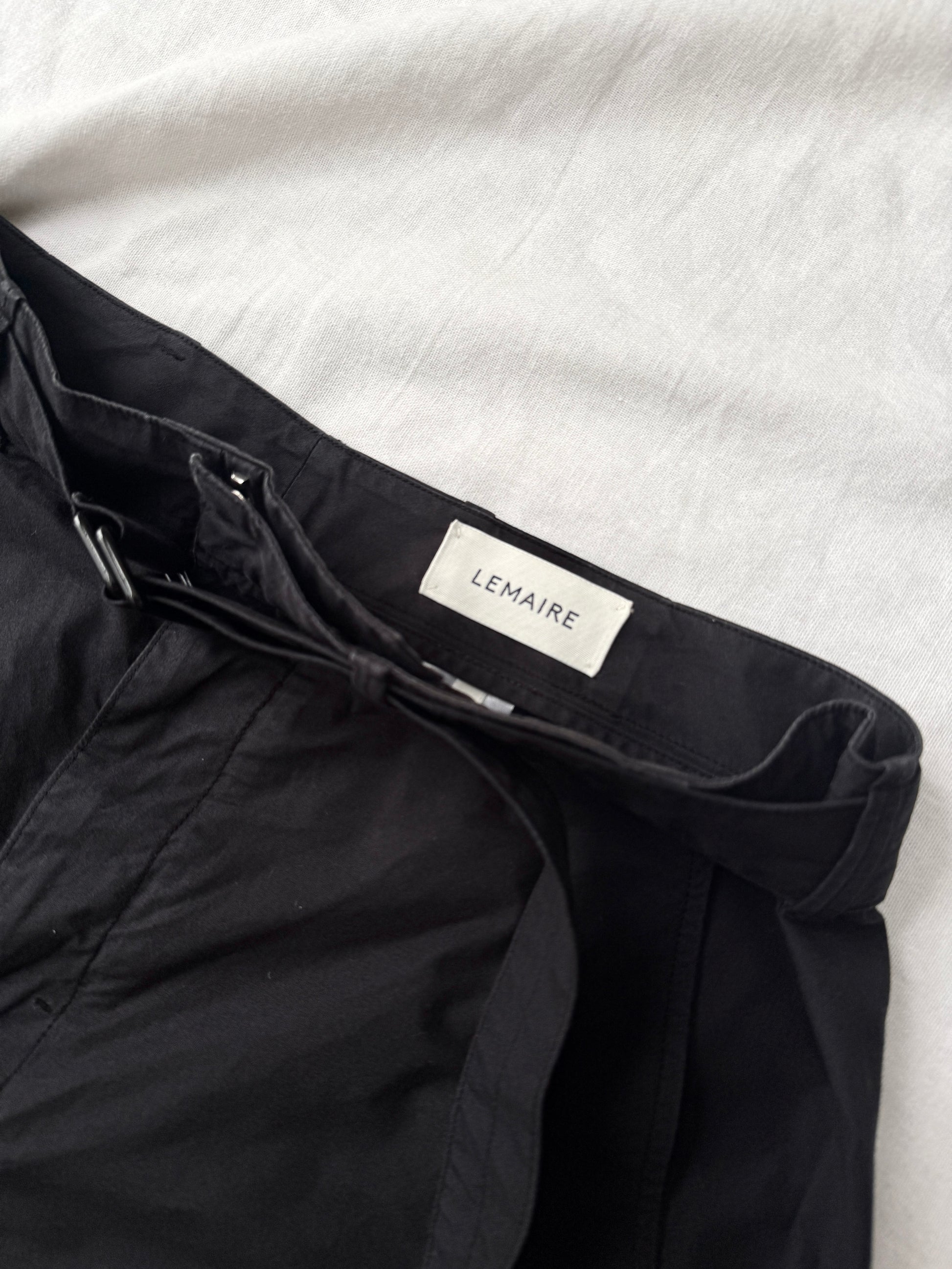 Lemaire Twisted Belted Pants - Faded Black