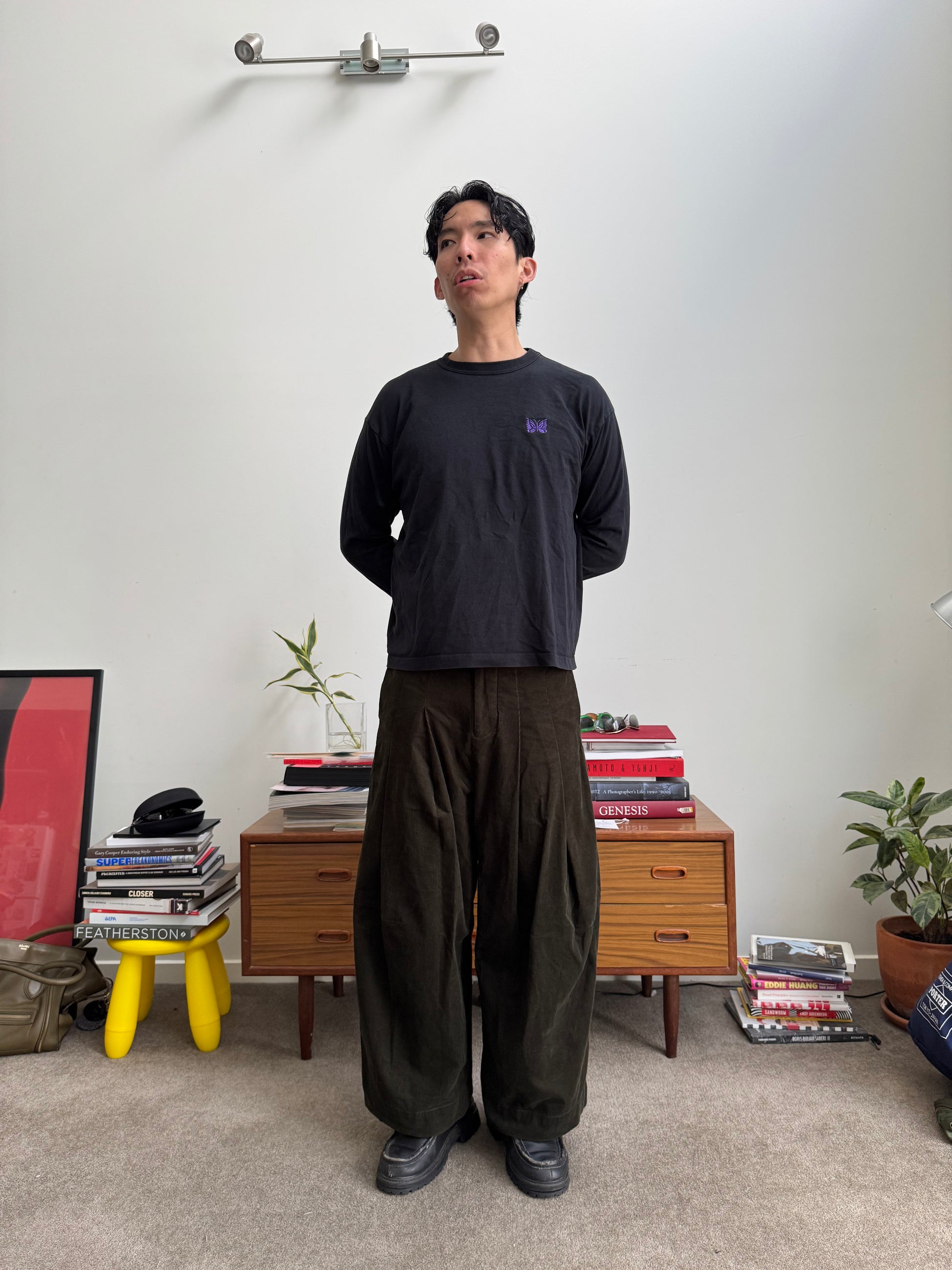 Shinya Kozuka Olive Corduroy Baggy Pants