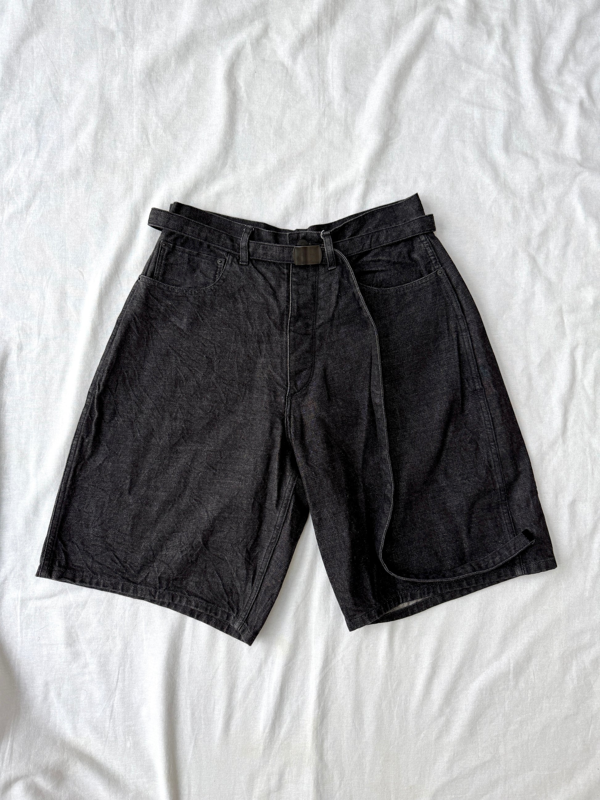 Blurhms 12.9oz Black Selvedge Denim Shorts