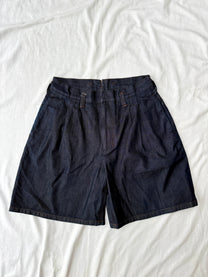 Shinya Kozuka Pleated Wide Denim Shorts