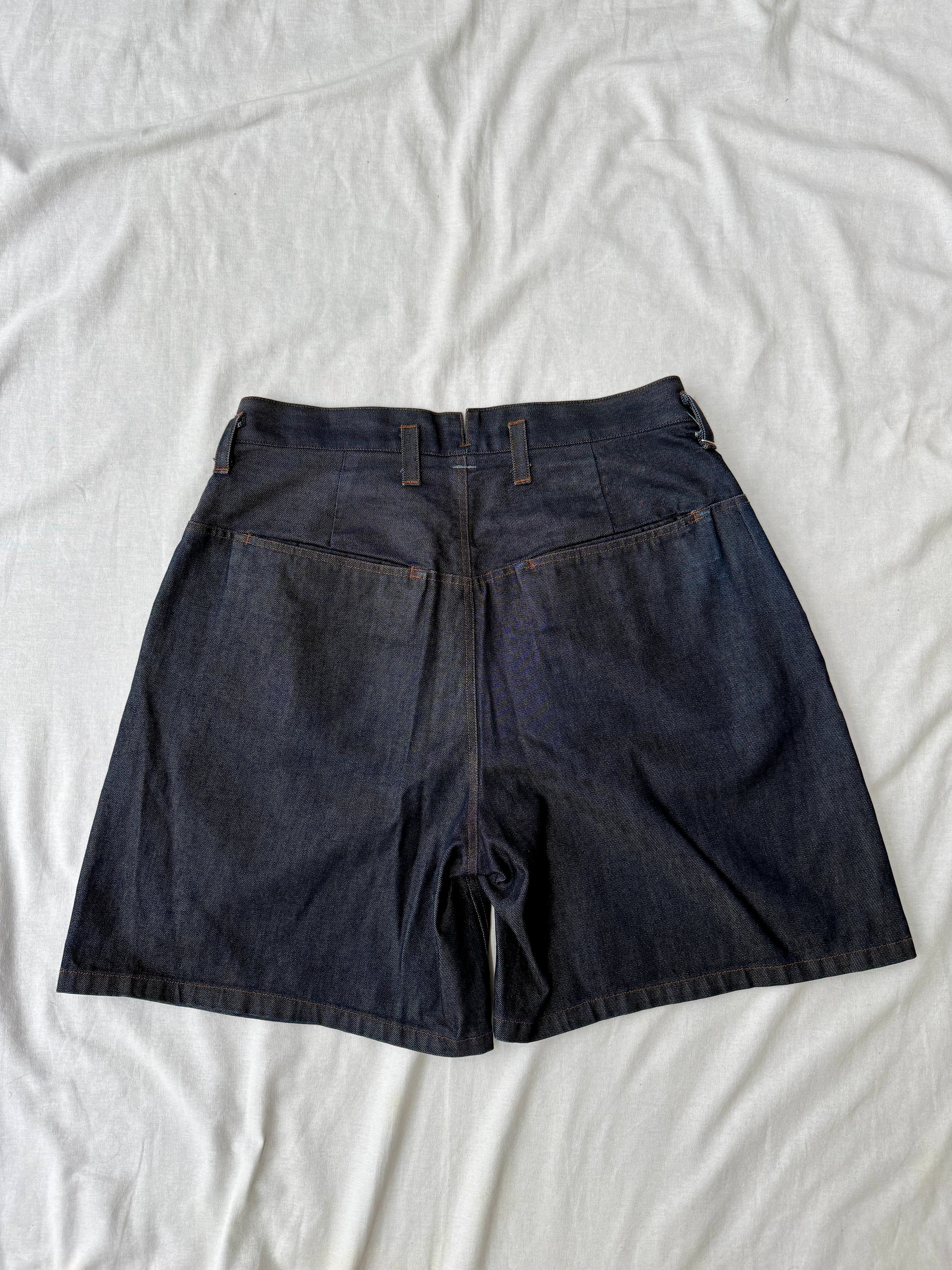 Shinya Kozuka Pleated Wide Denim Shorts