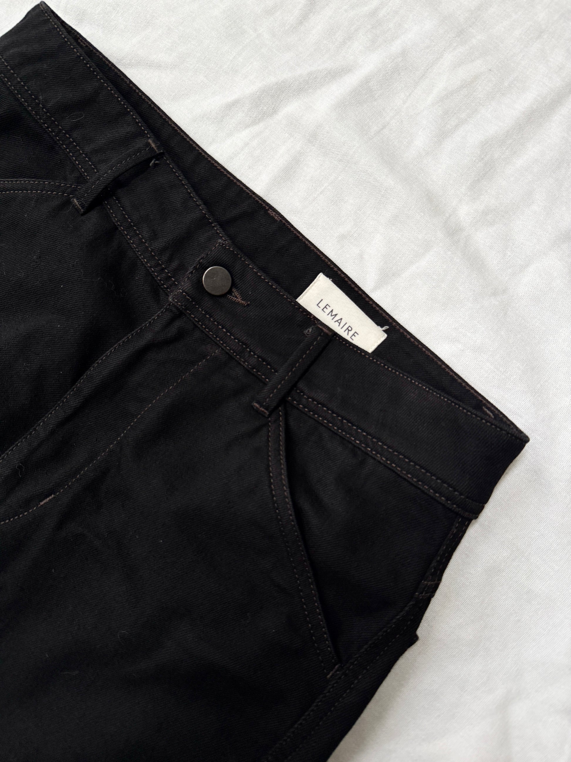Lemaire Twisted Belted Denim Pants