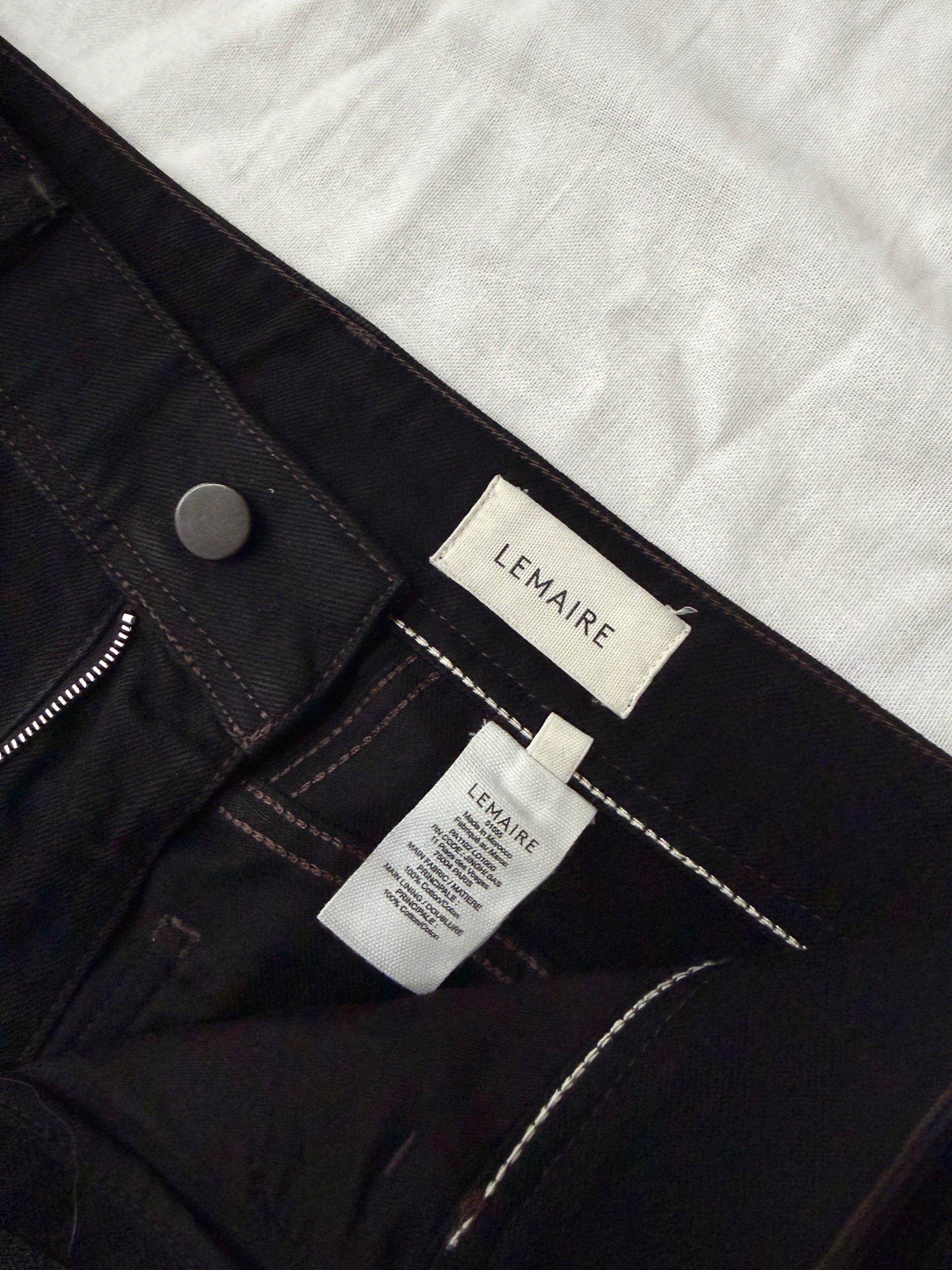 Lemaire Twisted Belted Denim Pants