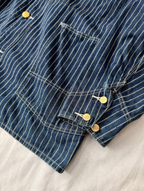 Sugarcane Pinstriped Denim Chore Coat