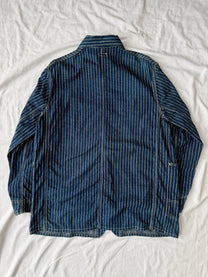 Sugarcane Pinstriped Denim Chore Coat