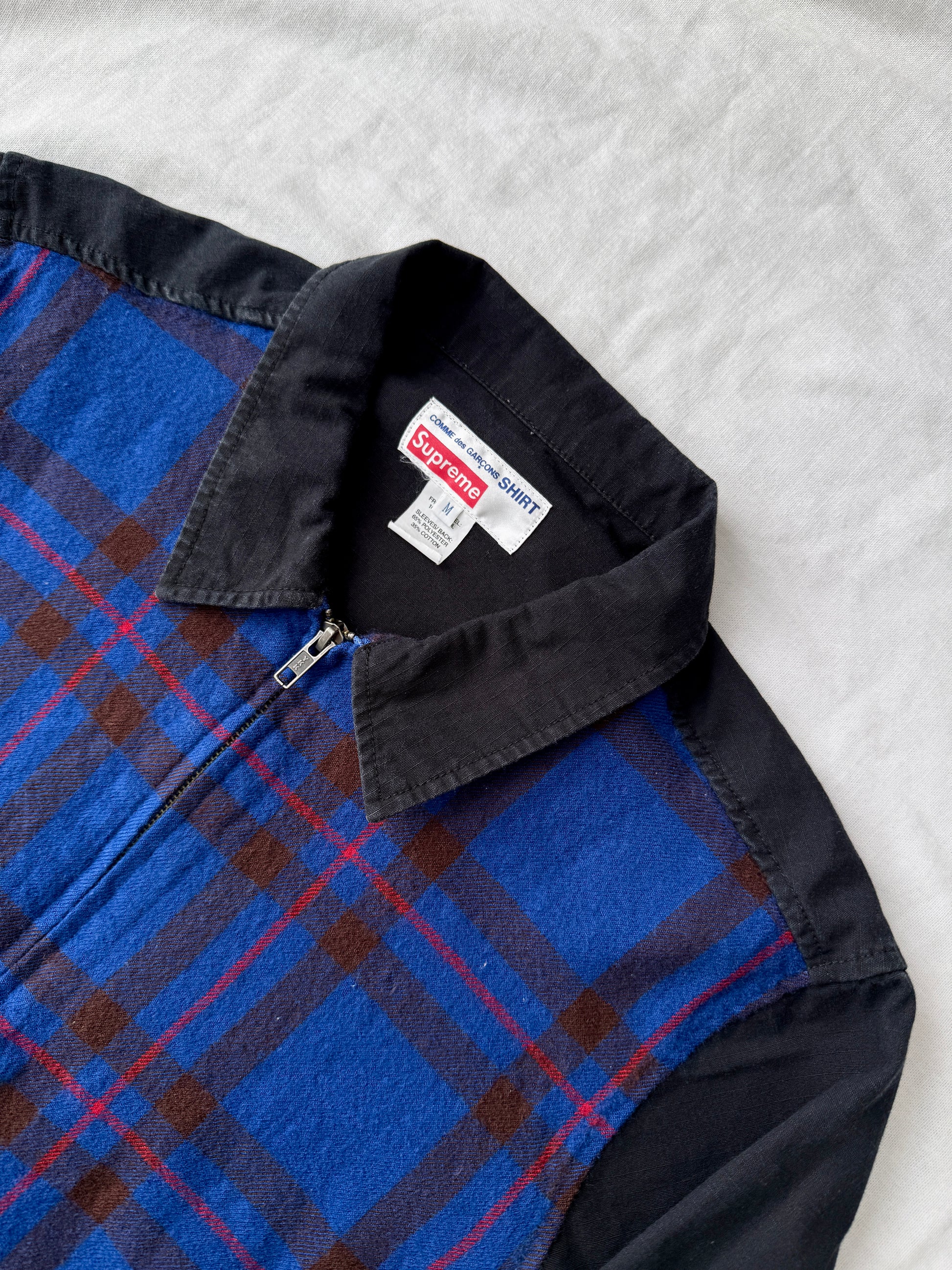 Comme des Garcons X Supreme Cut-and-sew Tartan Jacket