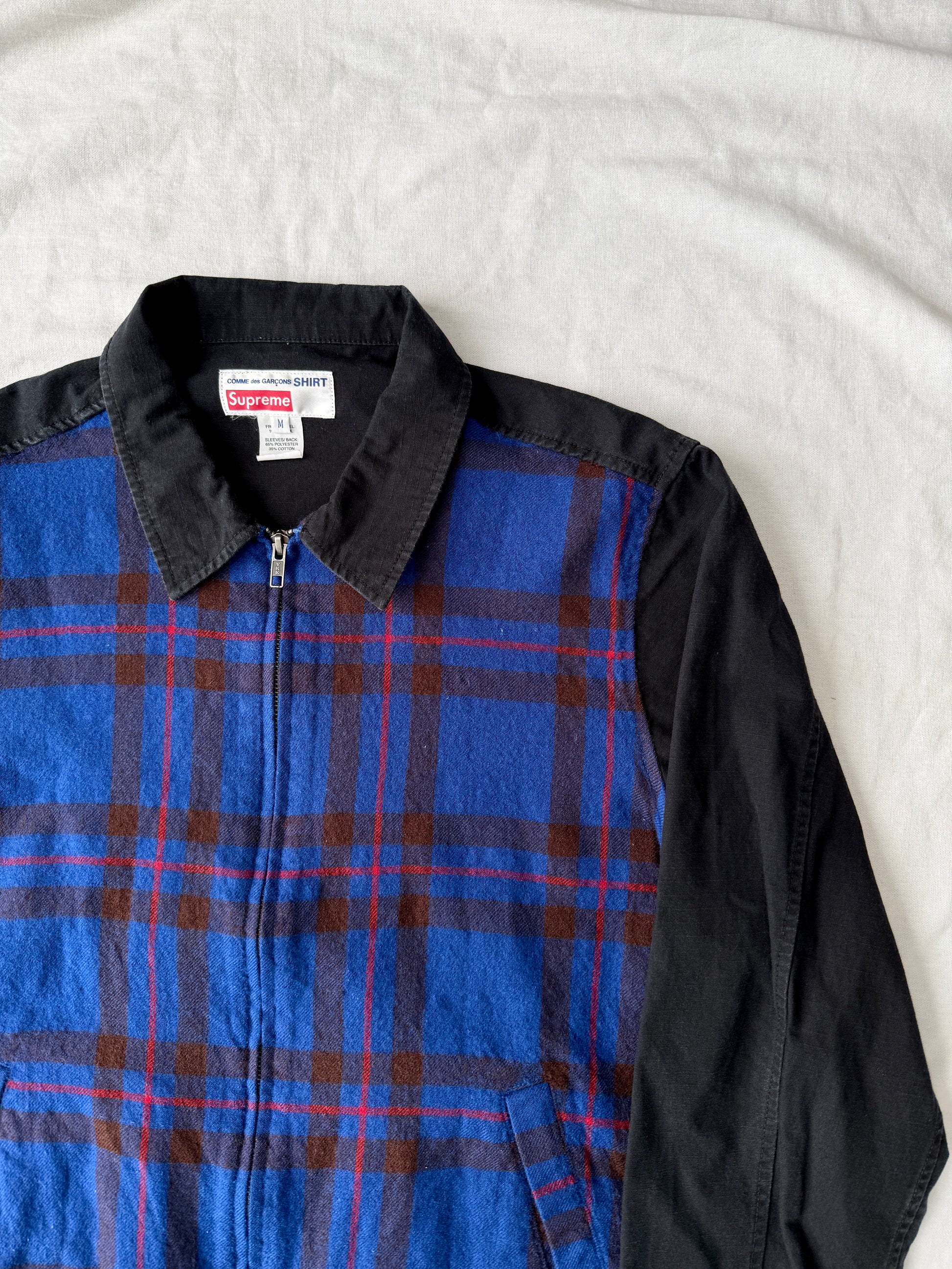 Comme des Garcons X Supreme Cut-and-sew Tartan Jacket