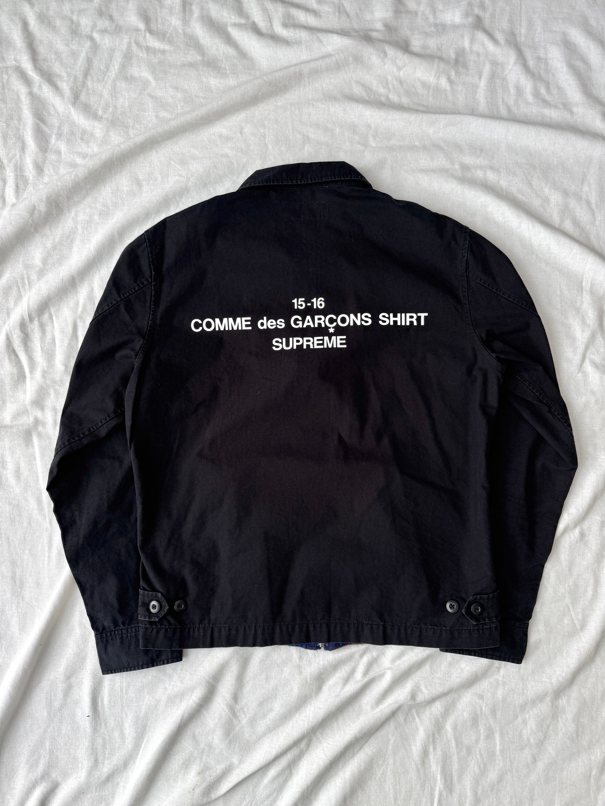 Comme des Garcons X Supreme Cut-and-sew Tartan Jacket