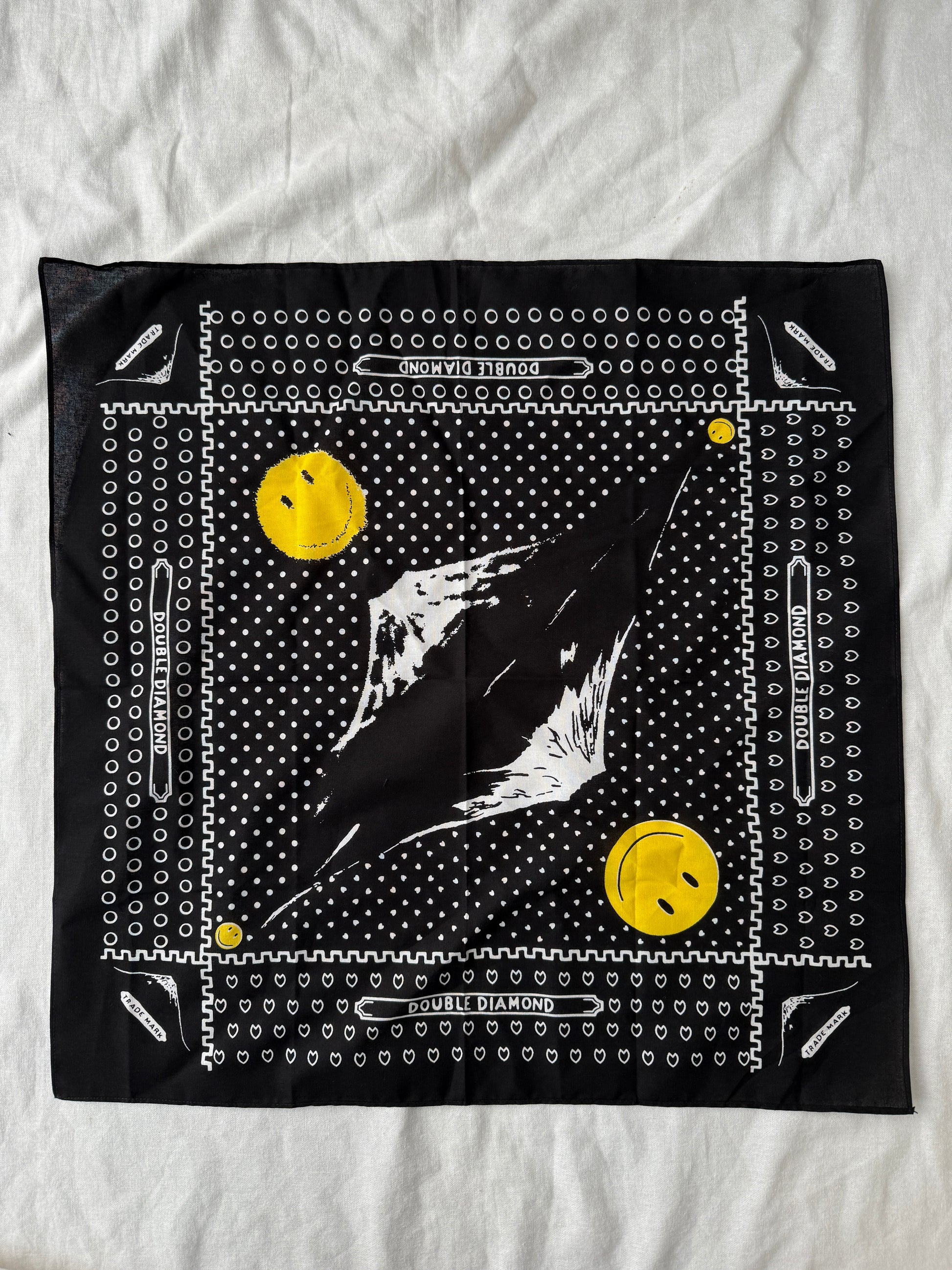 Kapital Mount Fuji Smiley Bandana - Black