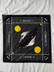 Kapital Mount Fuji Smiley Bandana - Black