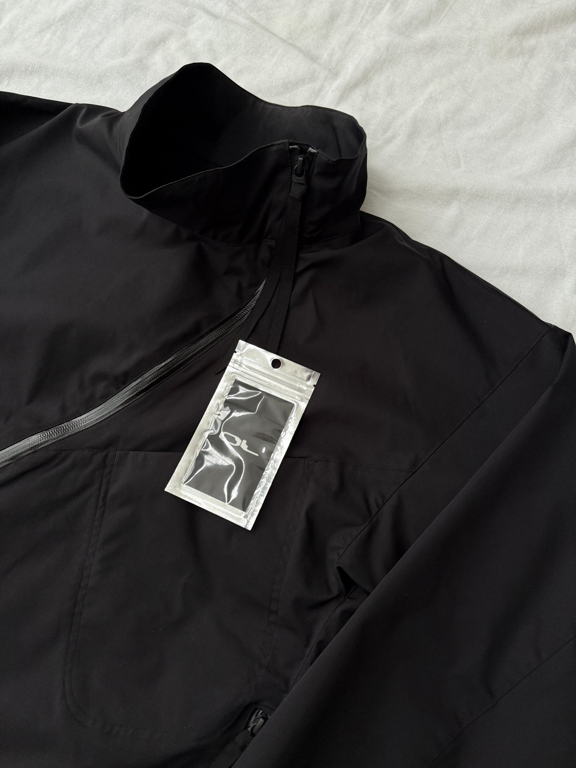 OL Asymmetric Tech Zip Jacket - Black