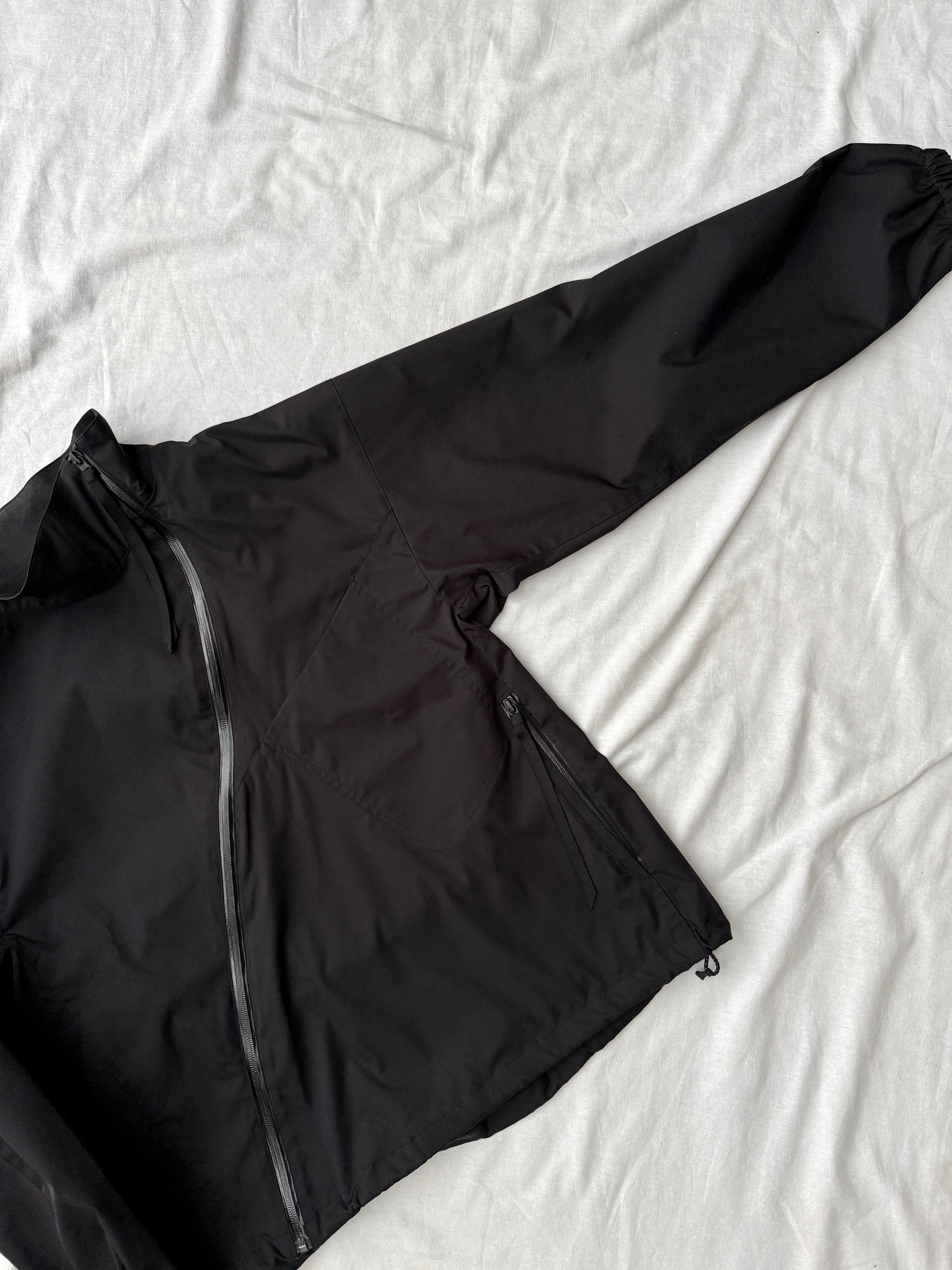 OL Asymmetric Tech Zip Jacket - Black