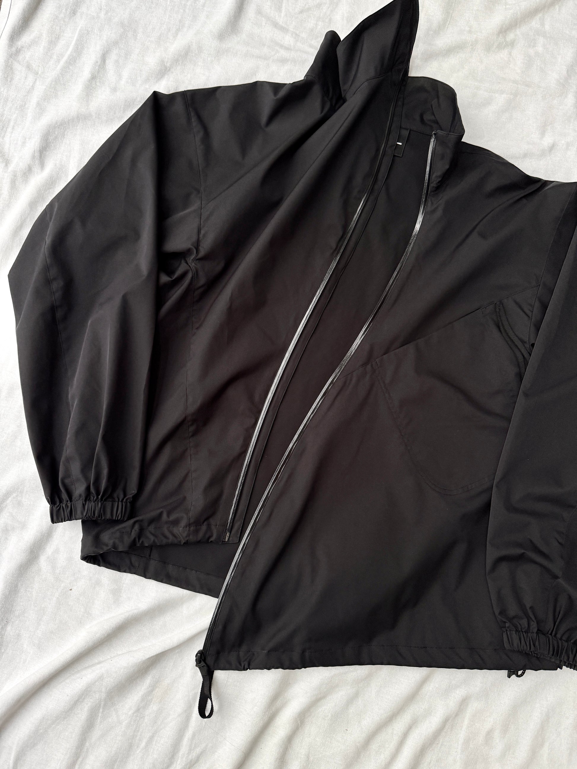 OL Asymmetric Tech Zip Jacket - Black