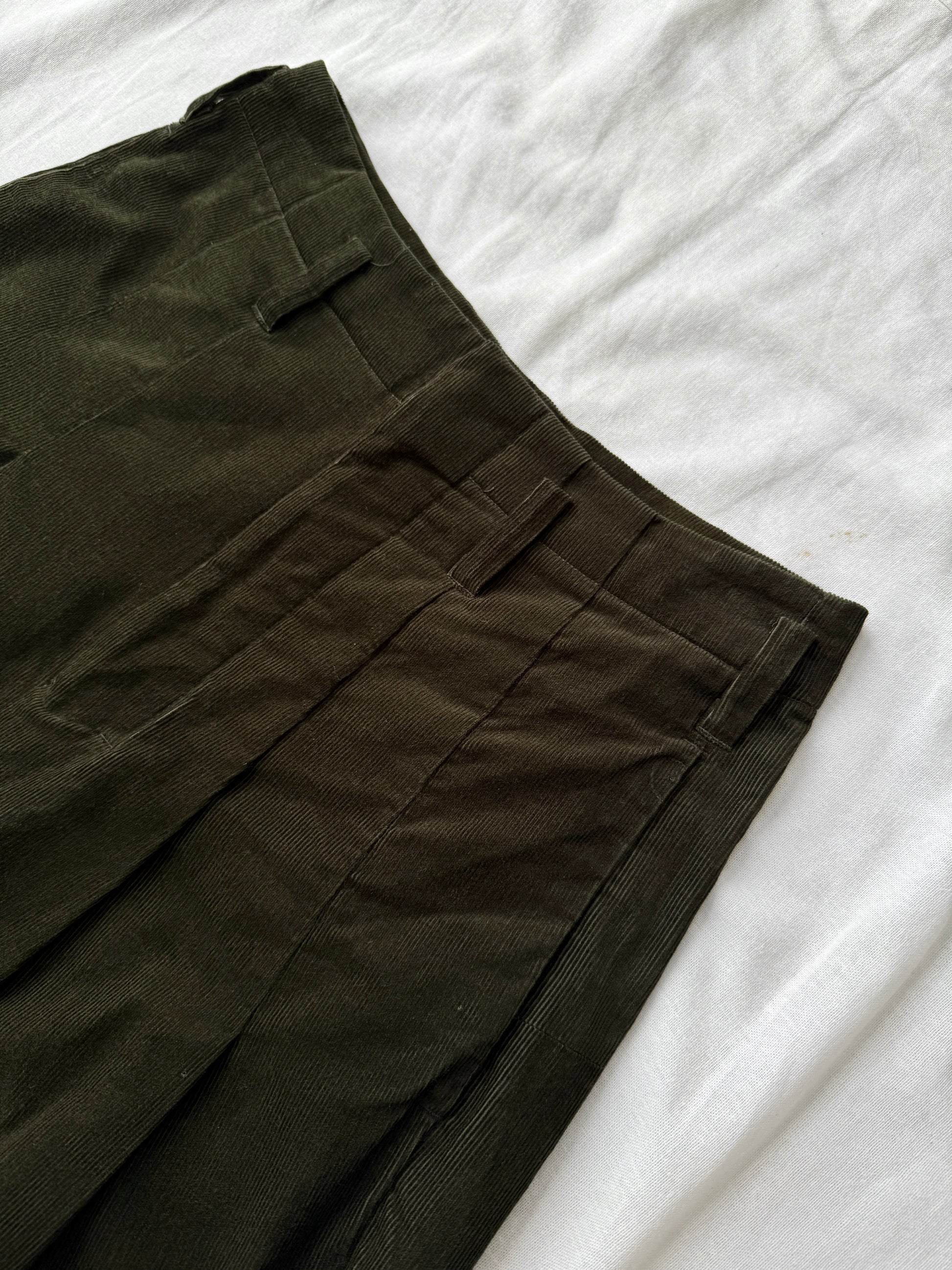 Shinya Kozuka Olive Corduroy Baggy Pants