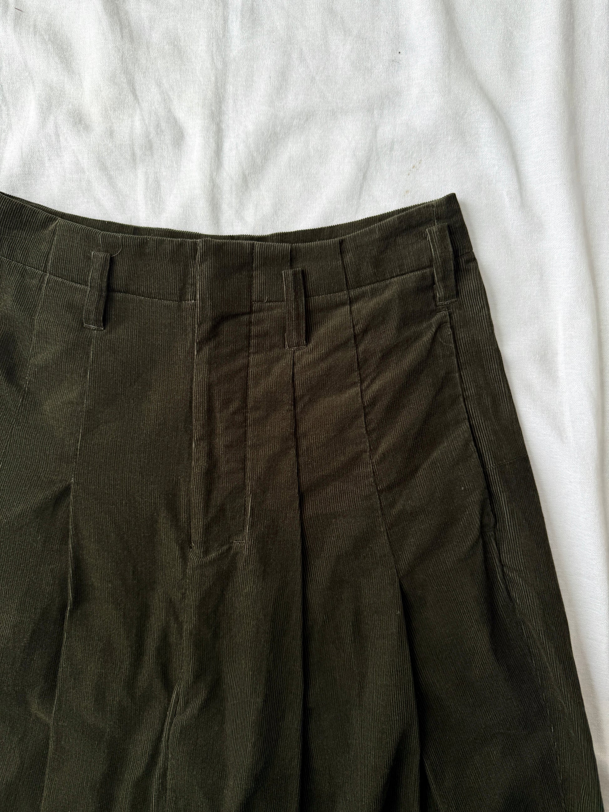 Shinya Kozuka Olive Corduroy Baggy Pants
