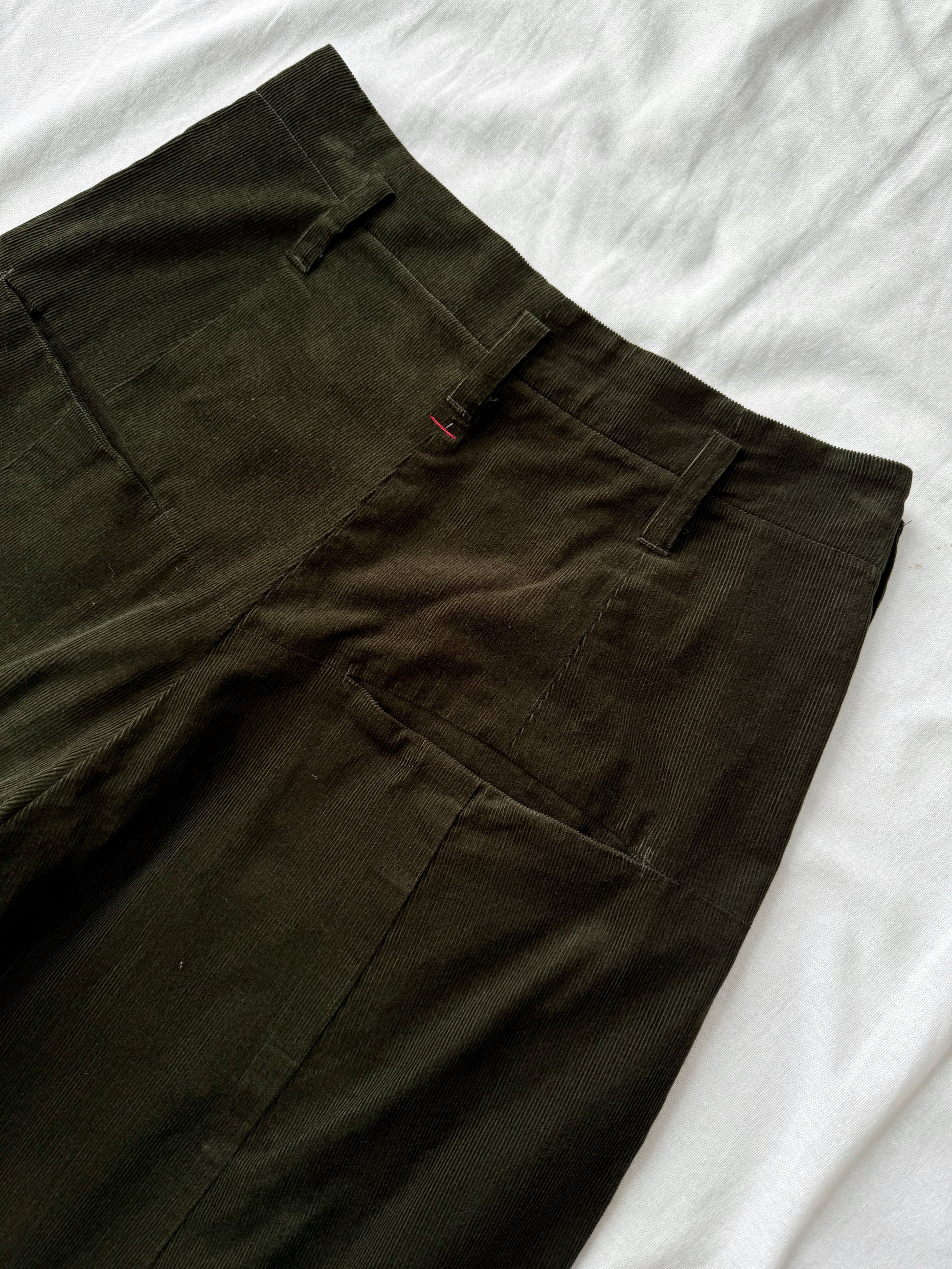 Shinya Kozuka Olive Corduroy Baggy Pants