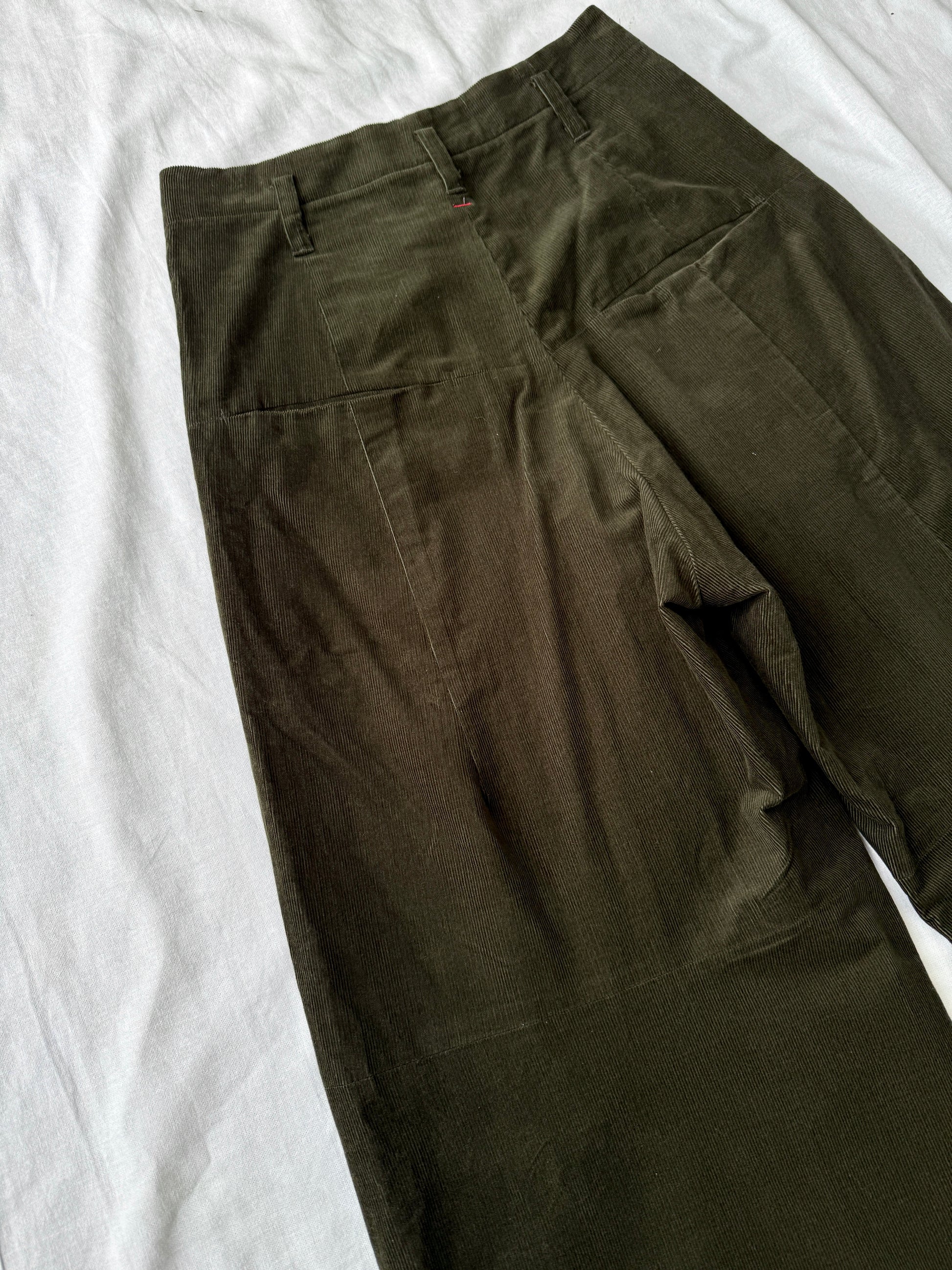 Shinya Kozuka Olive Corduroy Baggy Pants