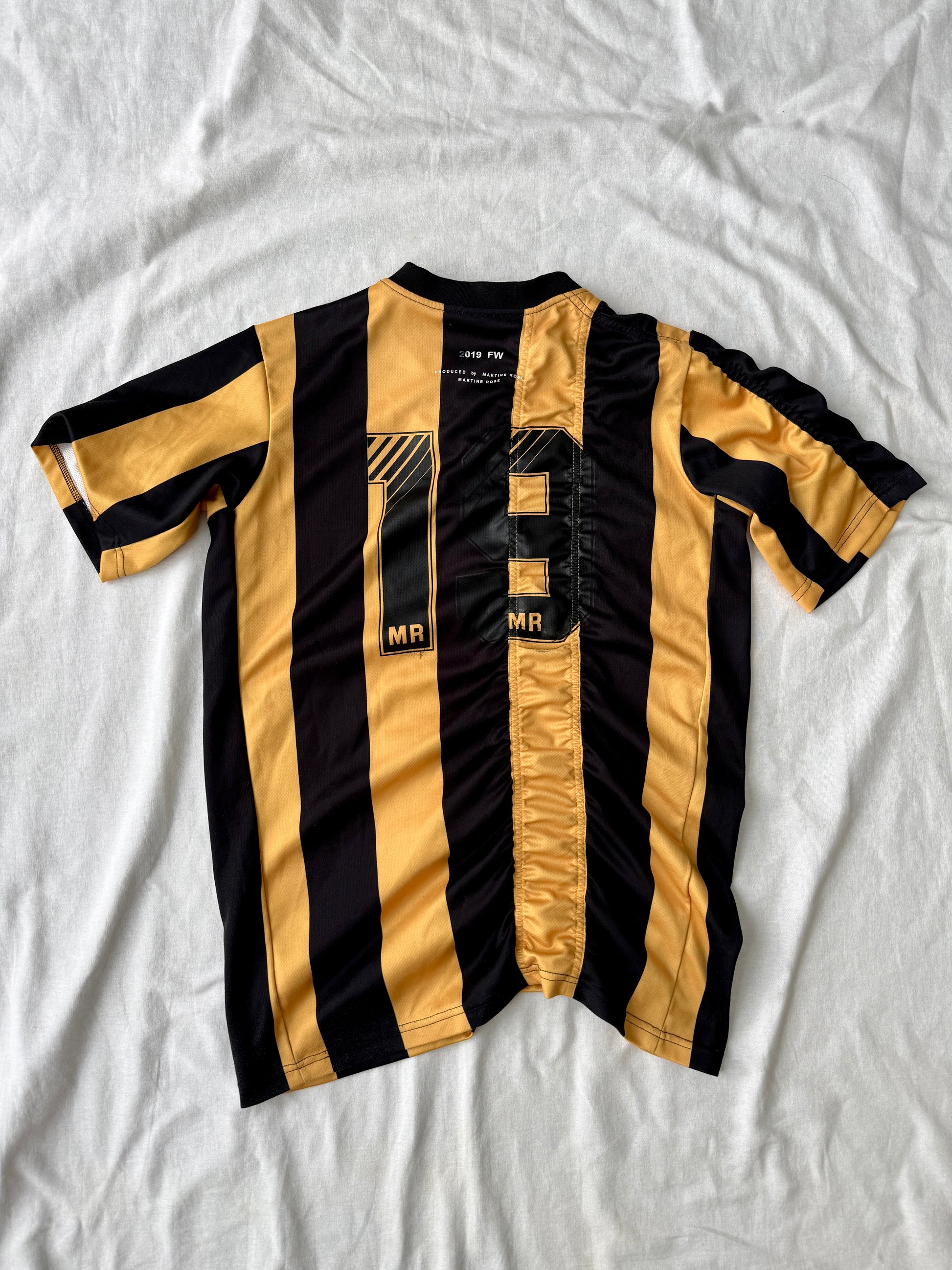 Martine Rose Ruched Stripe Football T-shirt