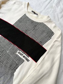 Issey Miyake 80s Houndstooth Panel Jumper