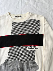 Issey Miyake 80s Houndstooth Panel Jumper
