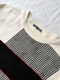 Issey Miyake 80s Houndstooth Panel Jumper