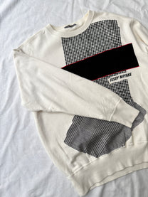 Issey Miyake 80s Houndstooth Panel Jumper