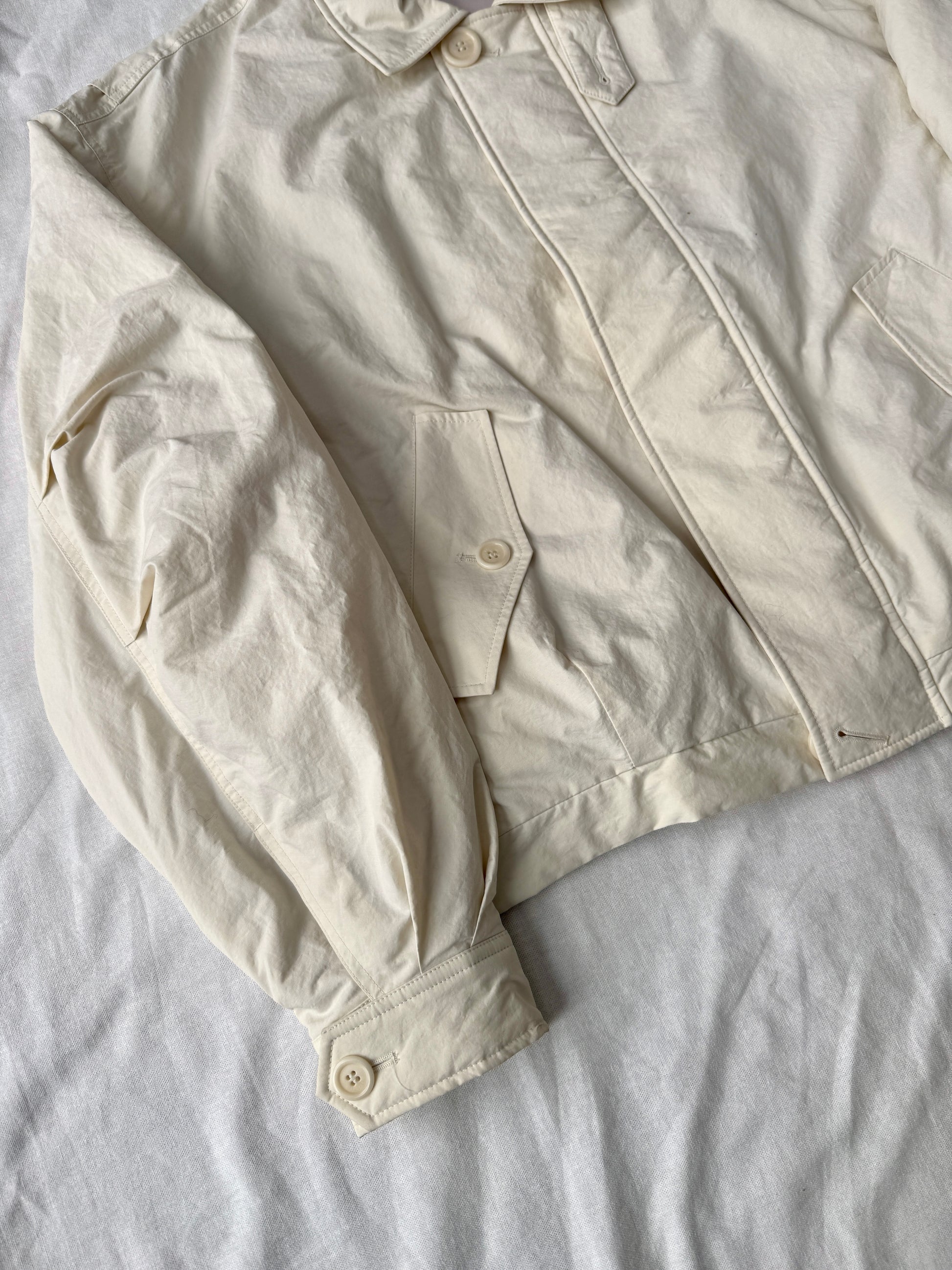AMOMENTO Cream Padded Flight Bomber