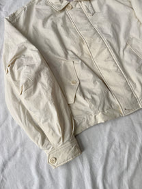 AMOMENTO Cream Padded Flight Bomber