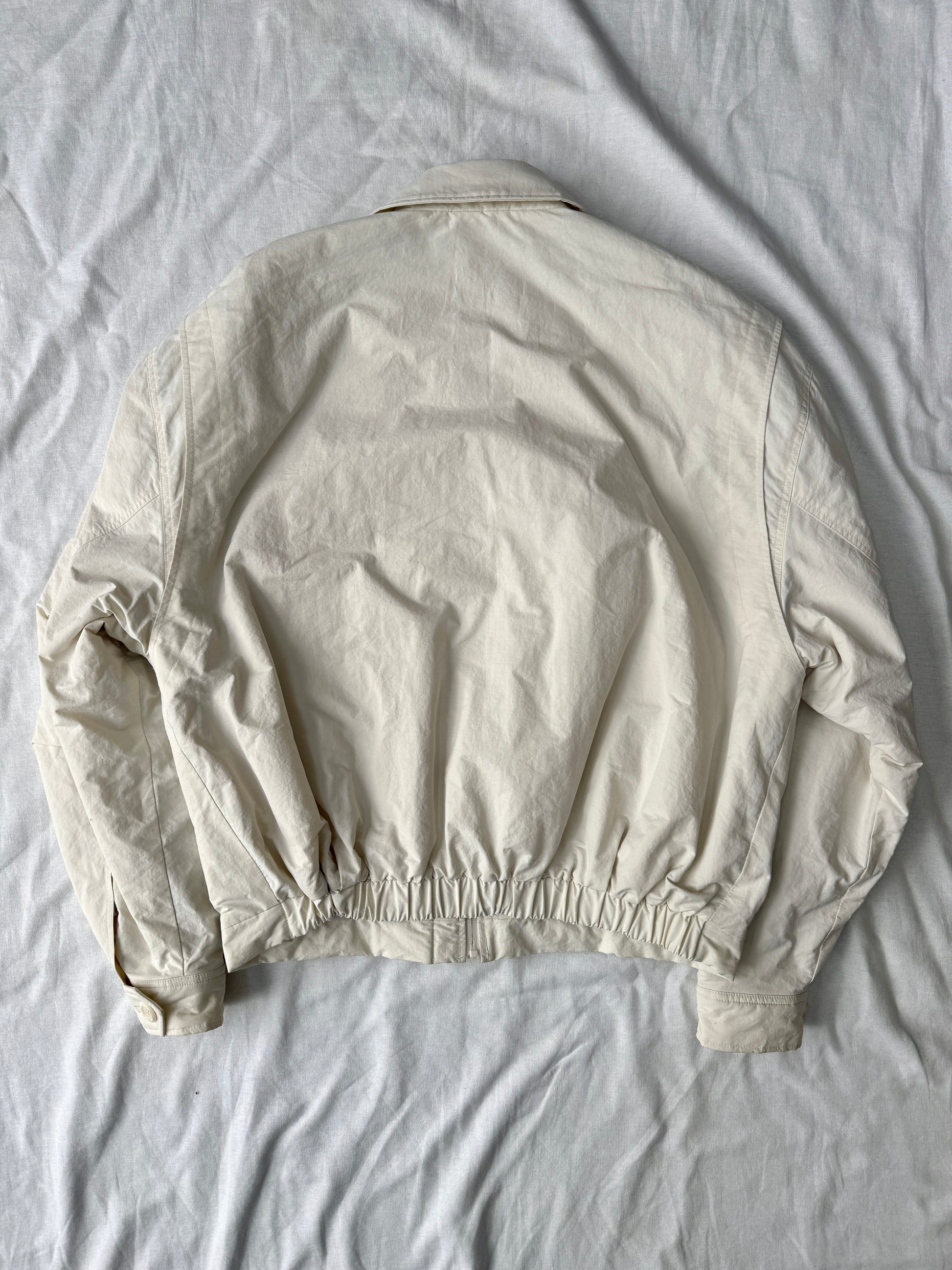 AMOMENTO Cream Padded Flight Bomber