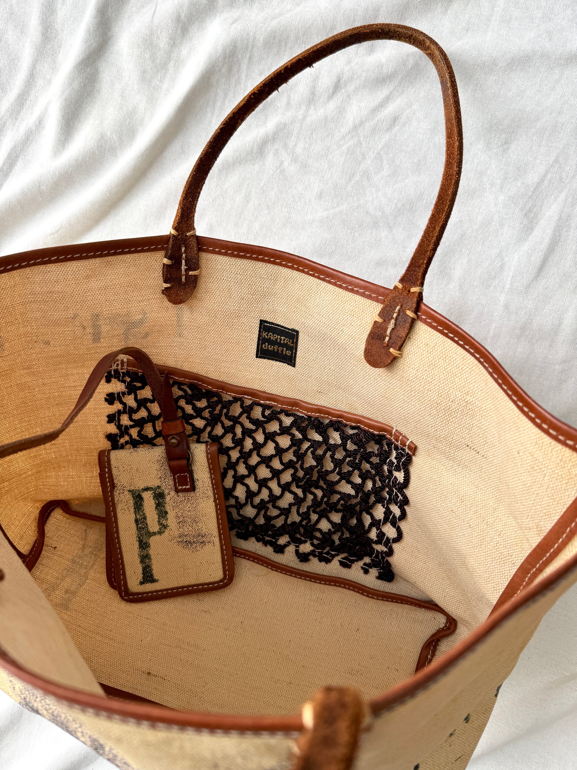 Kapital Duffle Naval Medium Tote Bag