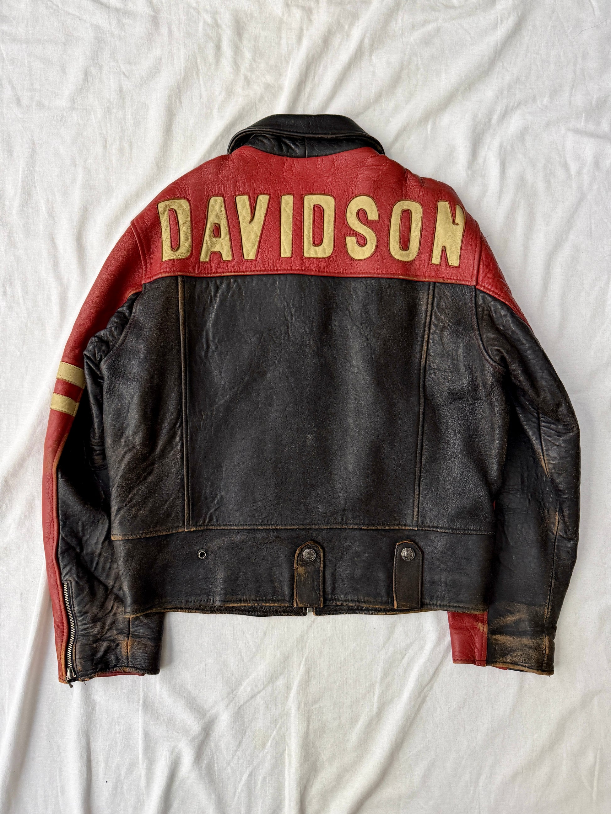 Vintage Harley Davidson Racing Leather Jacket