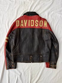 Vintage Harley Davidson Racing Leather Jacket