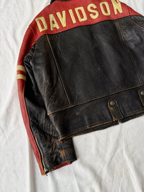 Vintage Harley Davidson Racing Leather Jacket